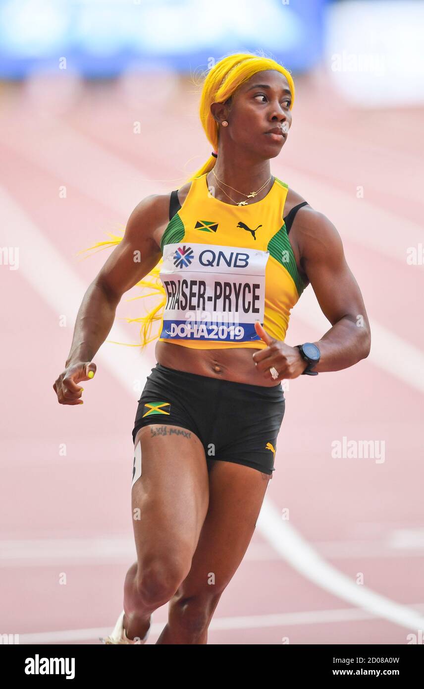 ShellyAnn FraserPryce (Jamaica). 100 metres, Round 1. IAAF World