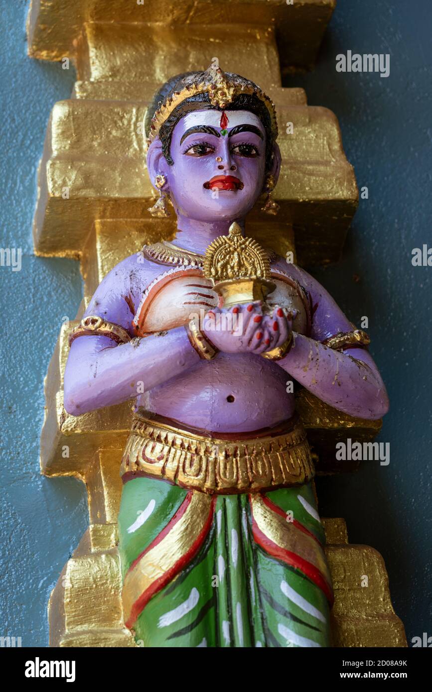 Hindu God Statues Surrounding Muthumariamman Temple in Kandy Sri Lanka