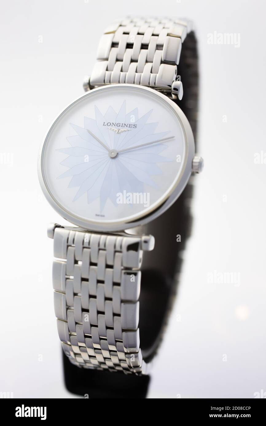 Paris, France 01.10.2020 - Longines wrist watch - famous luxury swiss made  watch Stock Photo - Alamy