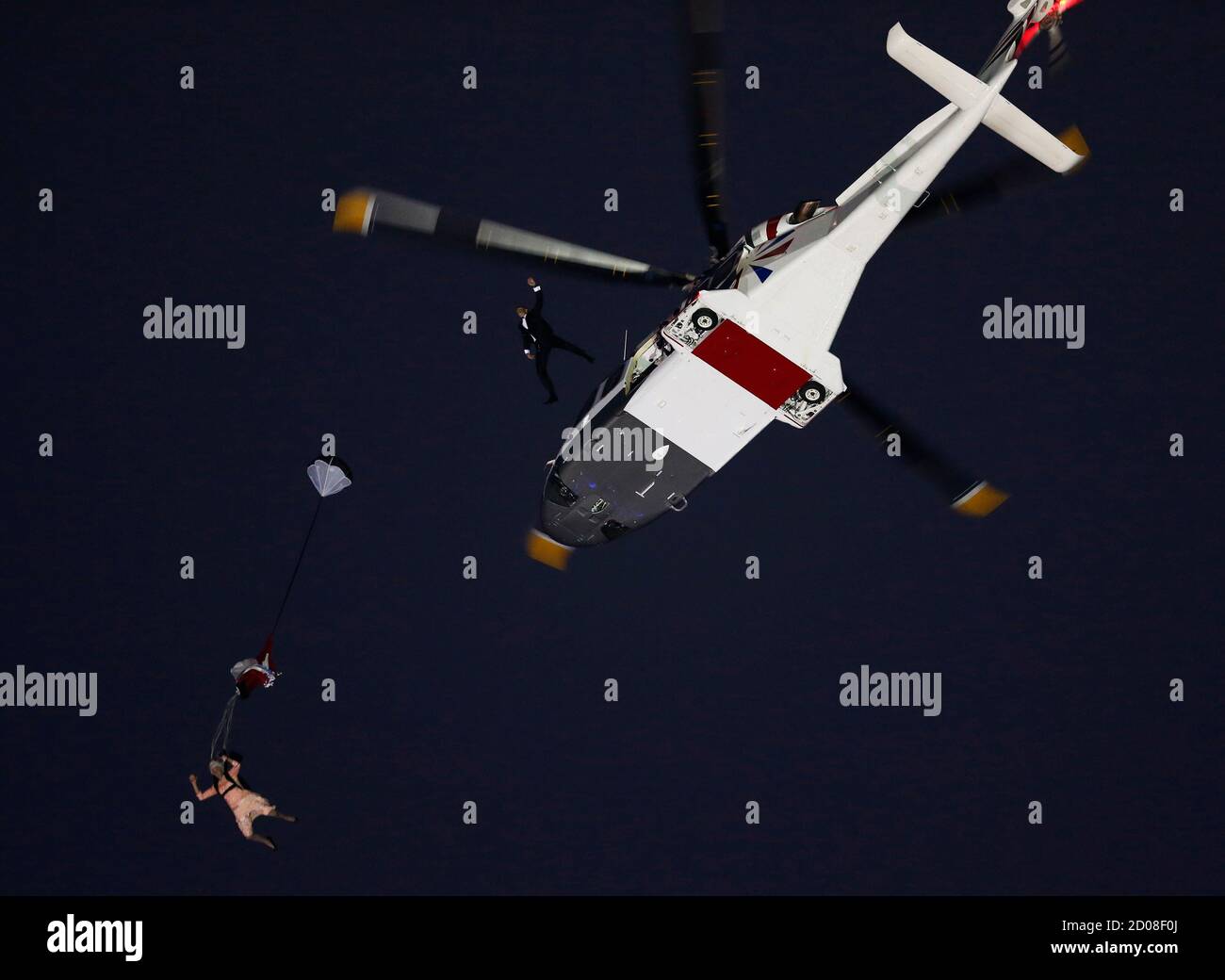 Olympics 2012 the queen james bond hires stock photography and images