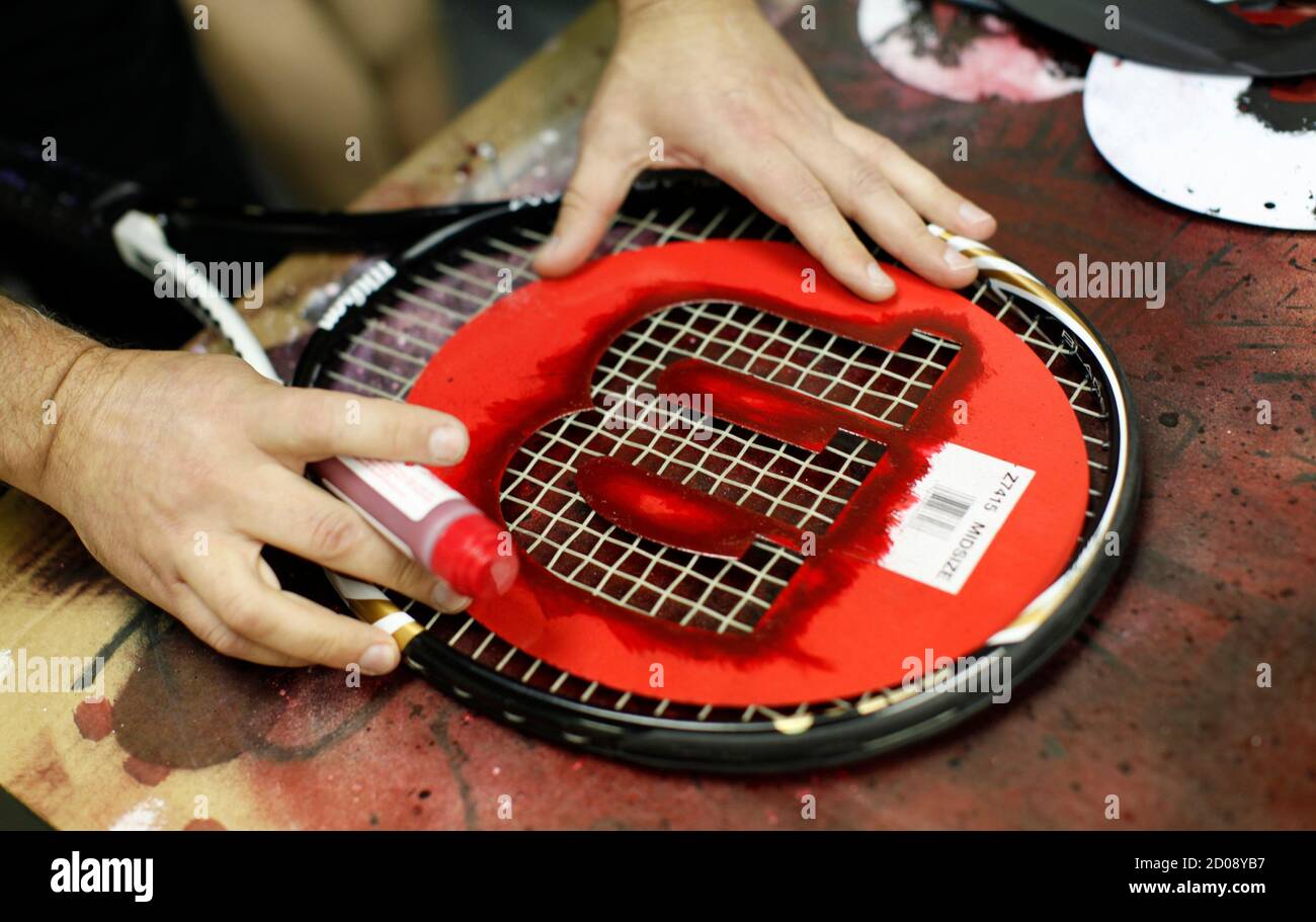 Wilson Tennis Racket String Stencil 