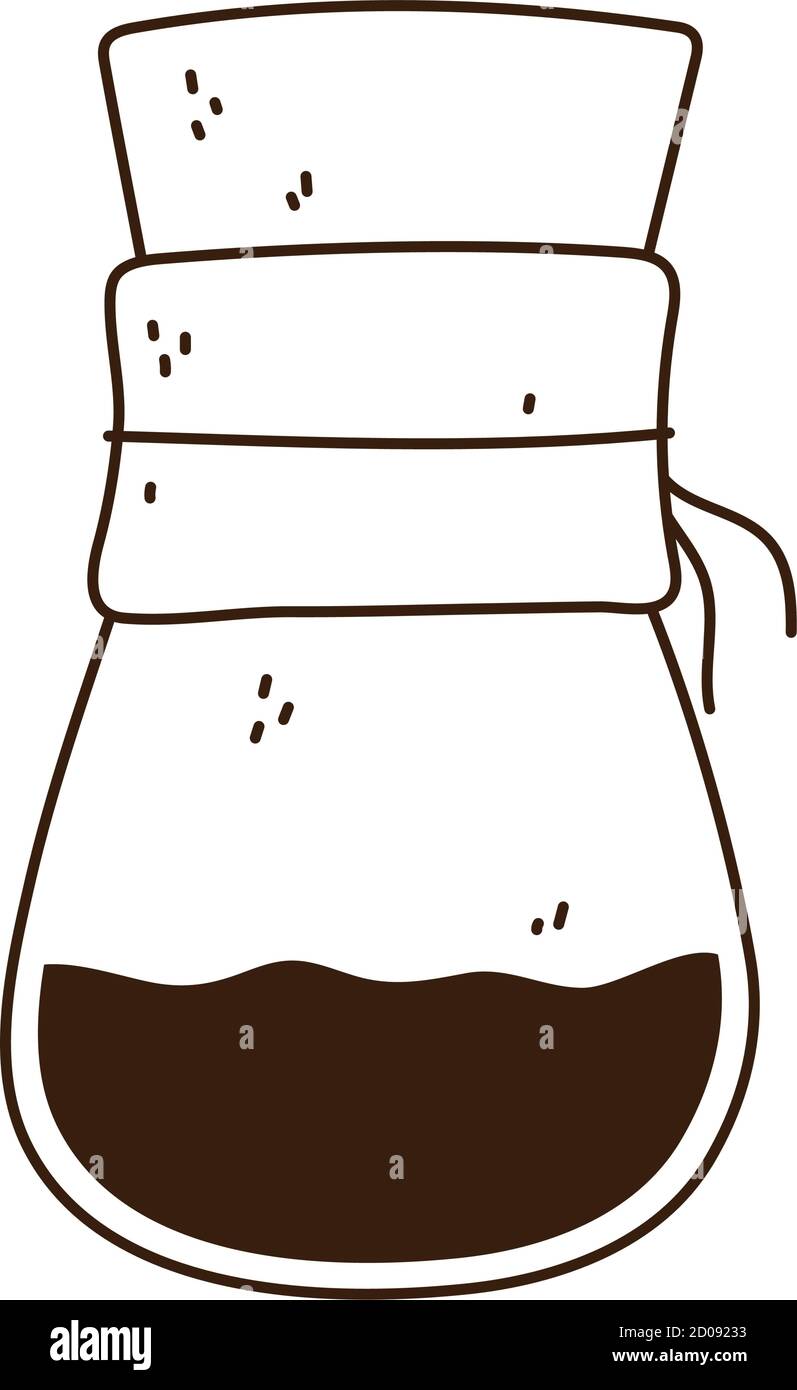 coffee brew method chemex line icon style vector illustration Stock Vector