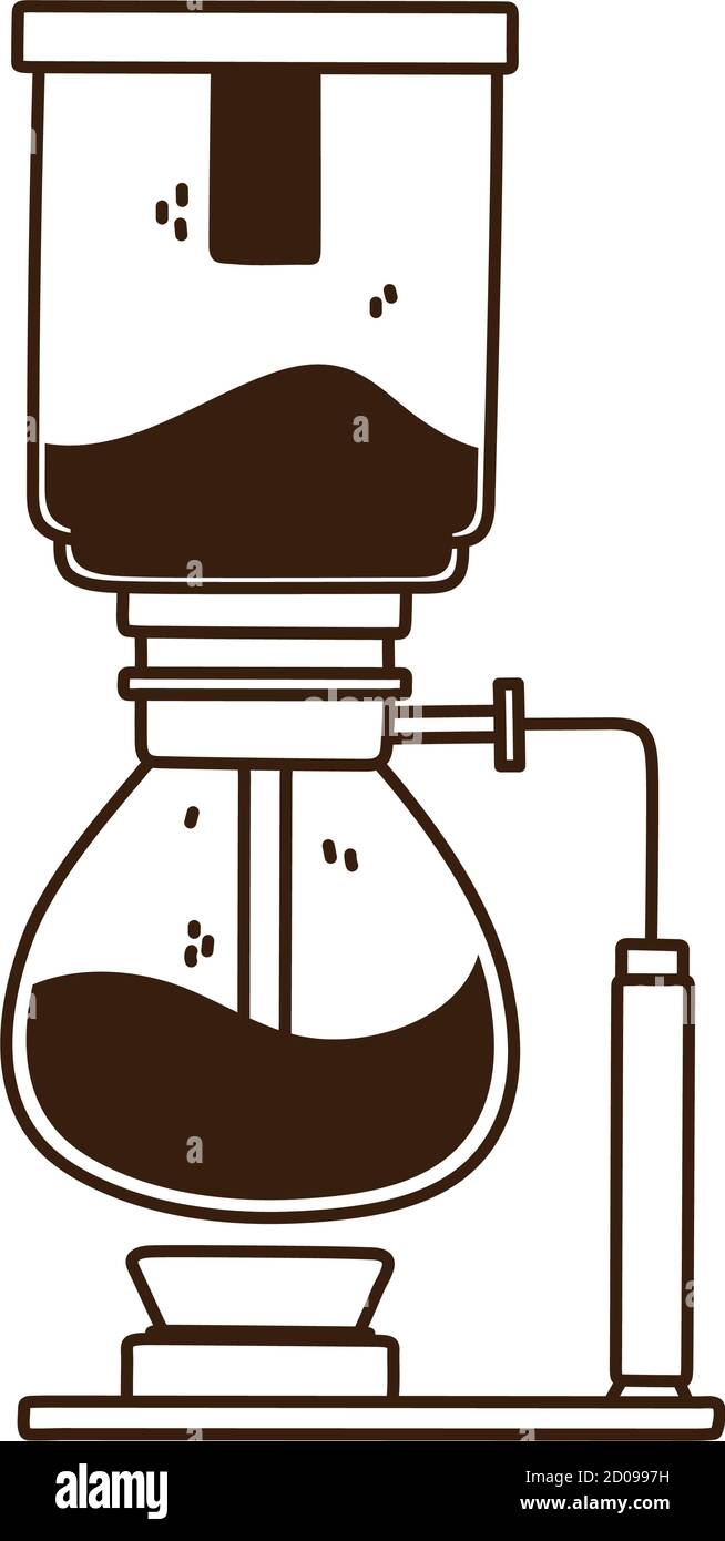 coffee syphon brew method line icon style vector illustration Stock ...