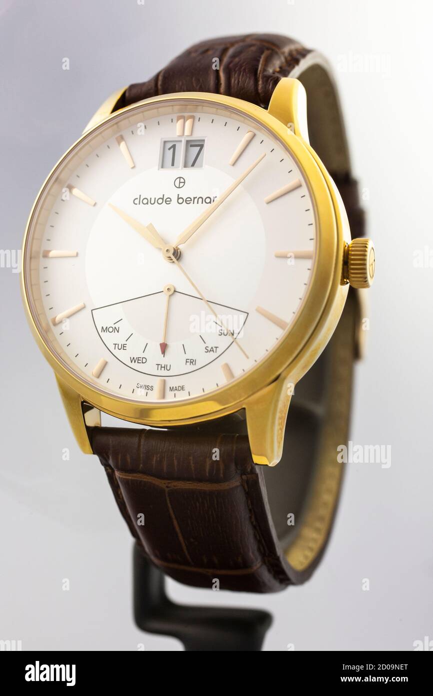 Geneve, Switzerland 01.10.2020 - Claude Bernard swiss made watch ...