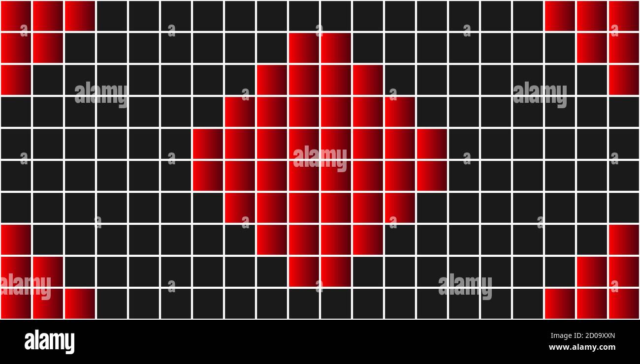 Red square and white lines on black abstract background Stock Photo - Alamy