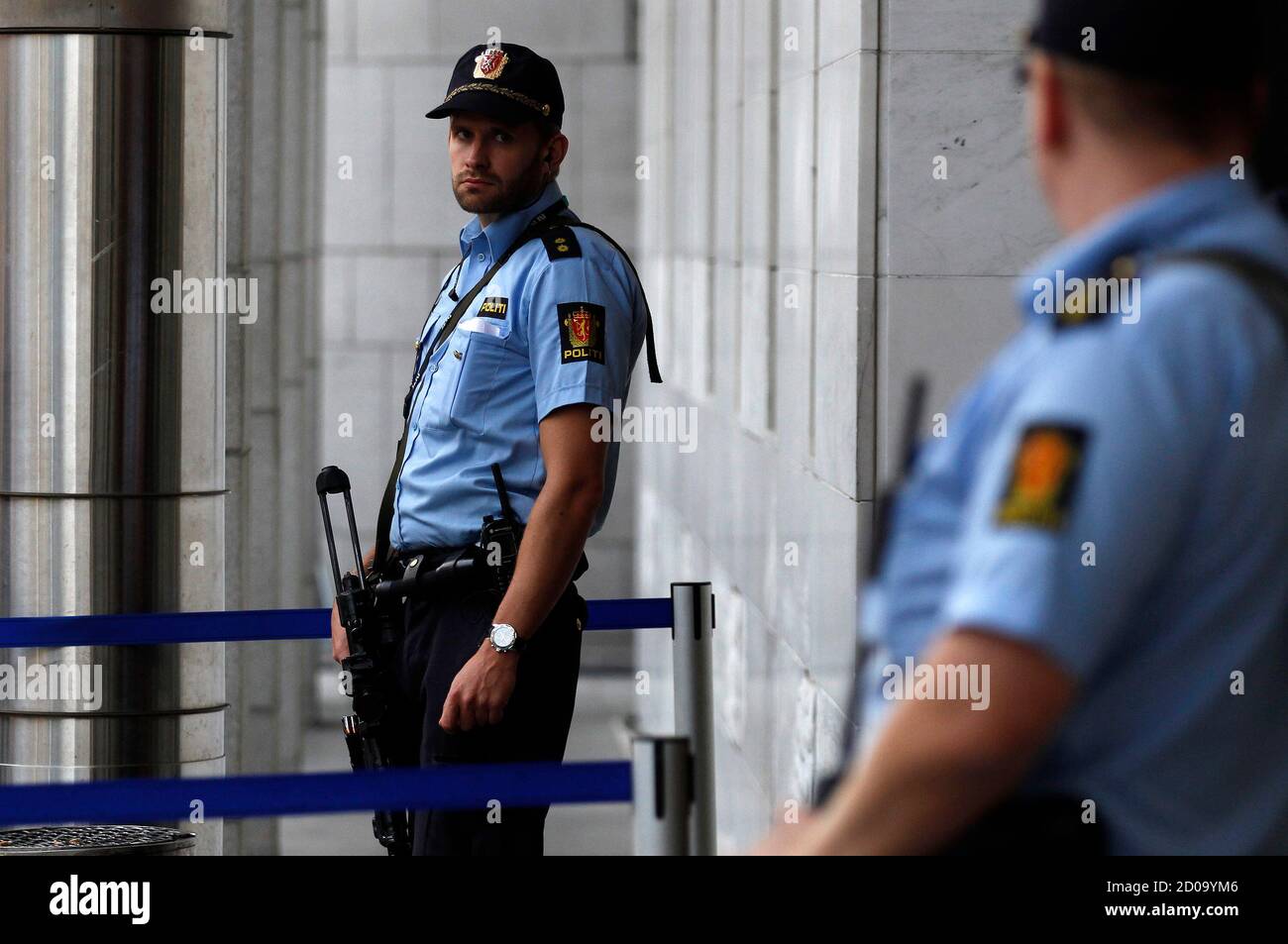 Policemen Stand Guard Outside The Court In Oslo August 24 12 Norwegian Mass Killer Anders Behring Breivik Was Jailed For A Maximum Term On Friday When Judges Declared Him Sane Enough To