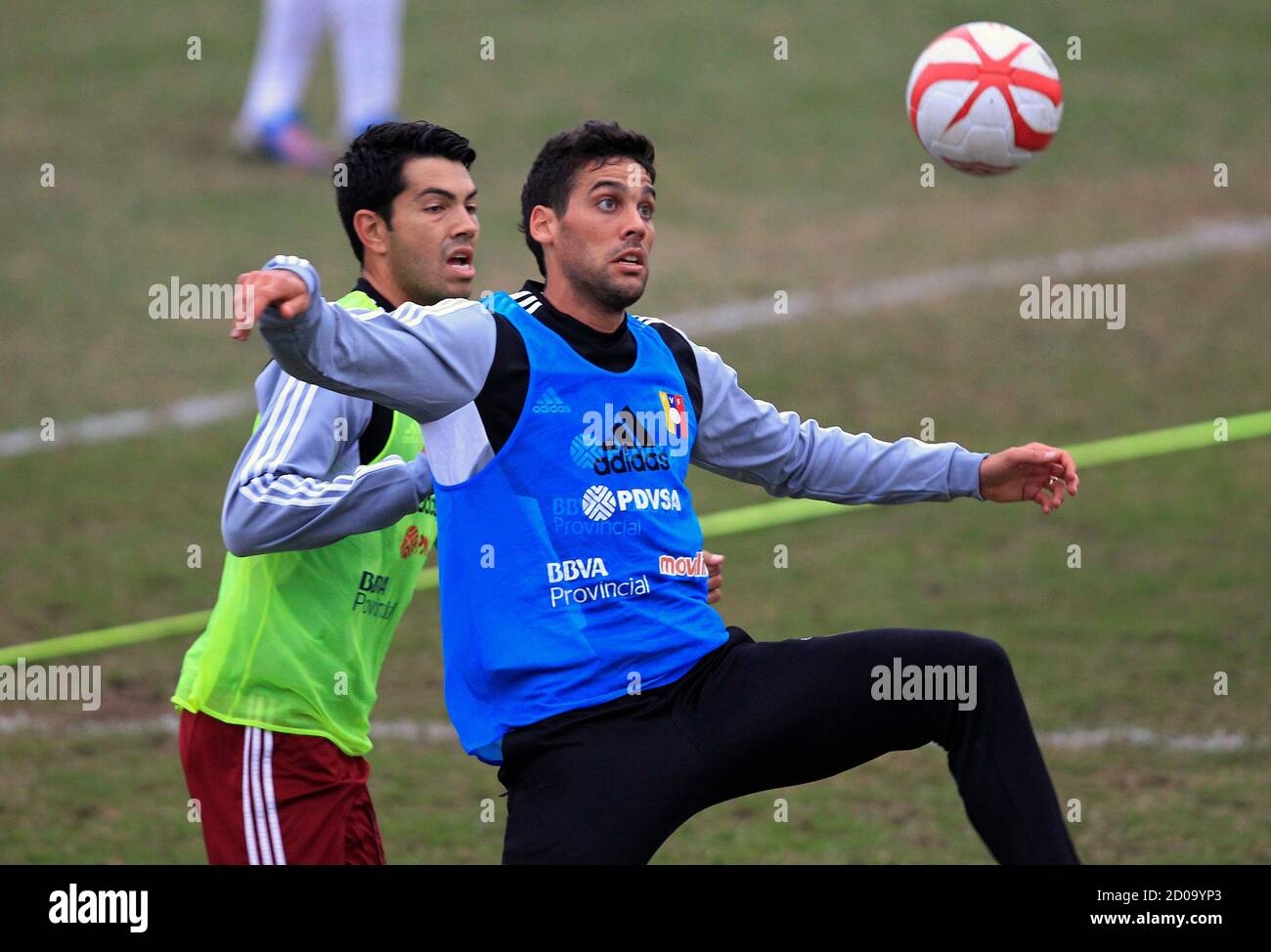Venezuelan national soccer team player hires stock photography and