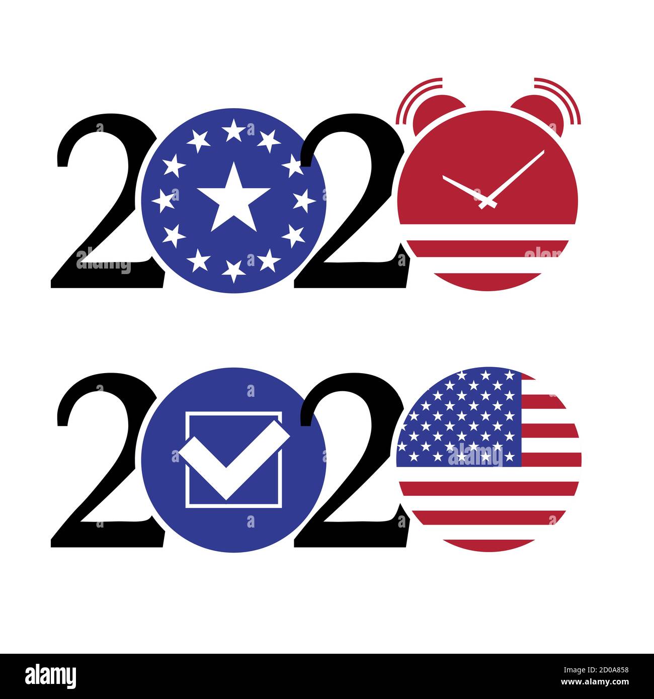 2020 United States presidential election concept. illustration. Stock Photo