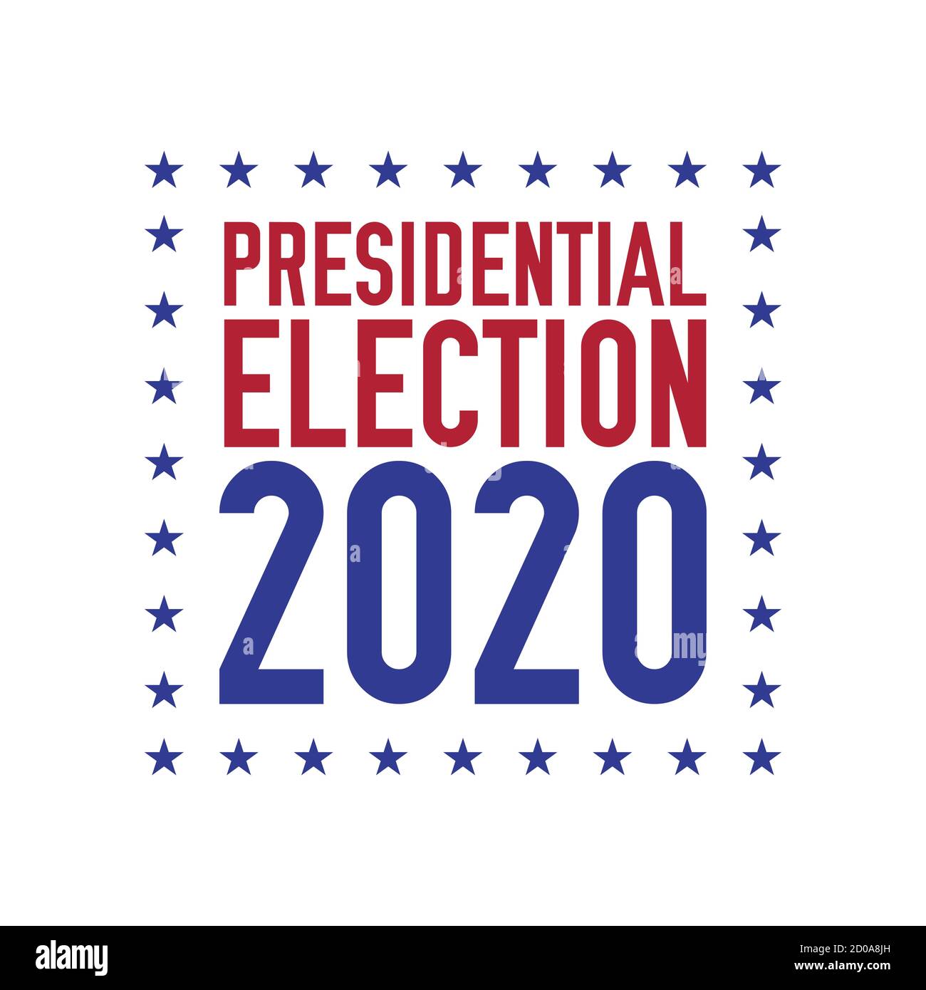 Presidential election 2020 emblem design. 2020 United States presidential election. illustration. Stock Photo