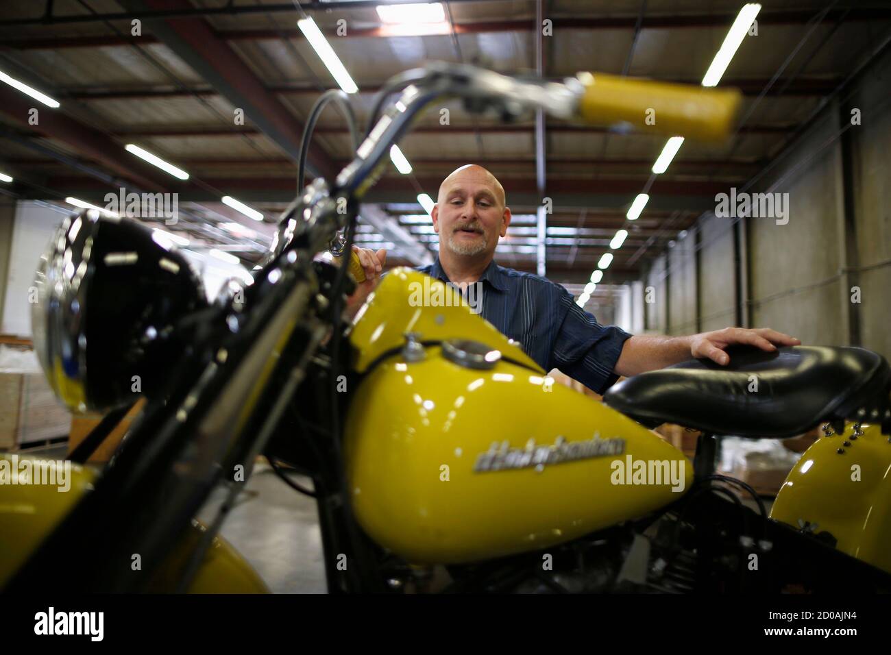Edgar Howard Johnson Jr 49 Looks At A 1954 Harley Davidson Motorcycle That Was Stolen From And others you may know. alamy