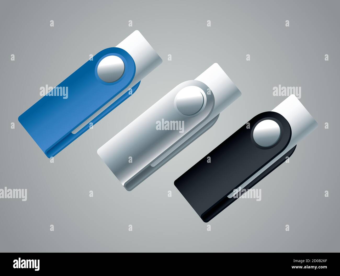 usb memories flash mockup icons vector illustration design Stock Vector