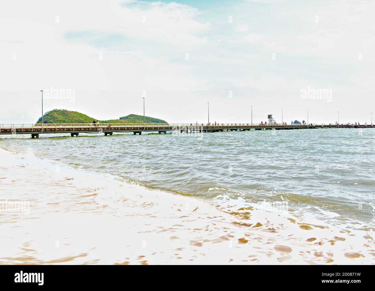 Palm Cove on northern beaches of Cairns, the fishing platform jetty at
