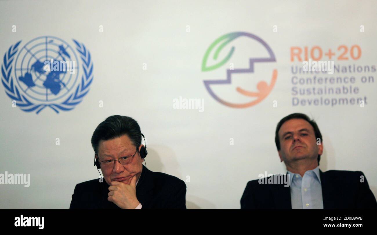 Sha Zukang L U N Under Secretary General In Charge Of Economic And Social Affairs And General Secretary Of The Rio United Nations Conference On Sustainable Development And Rio De Janeiro S Mayor Eduardo