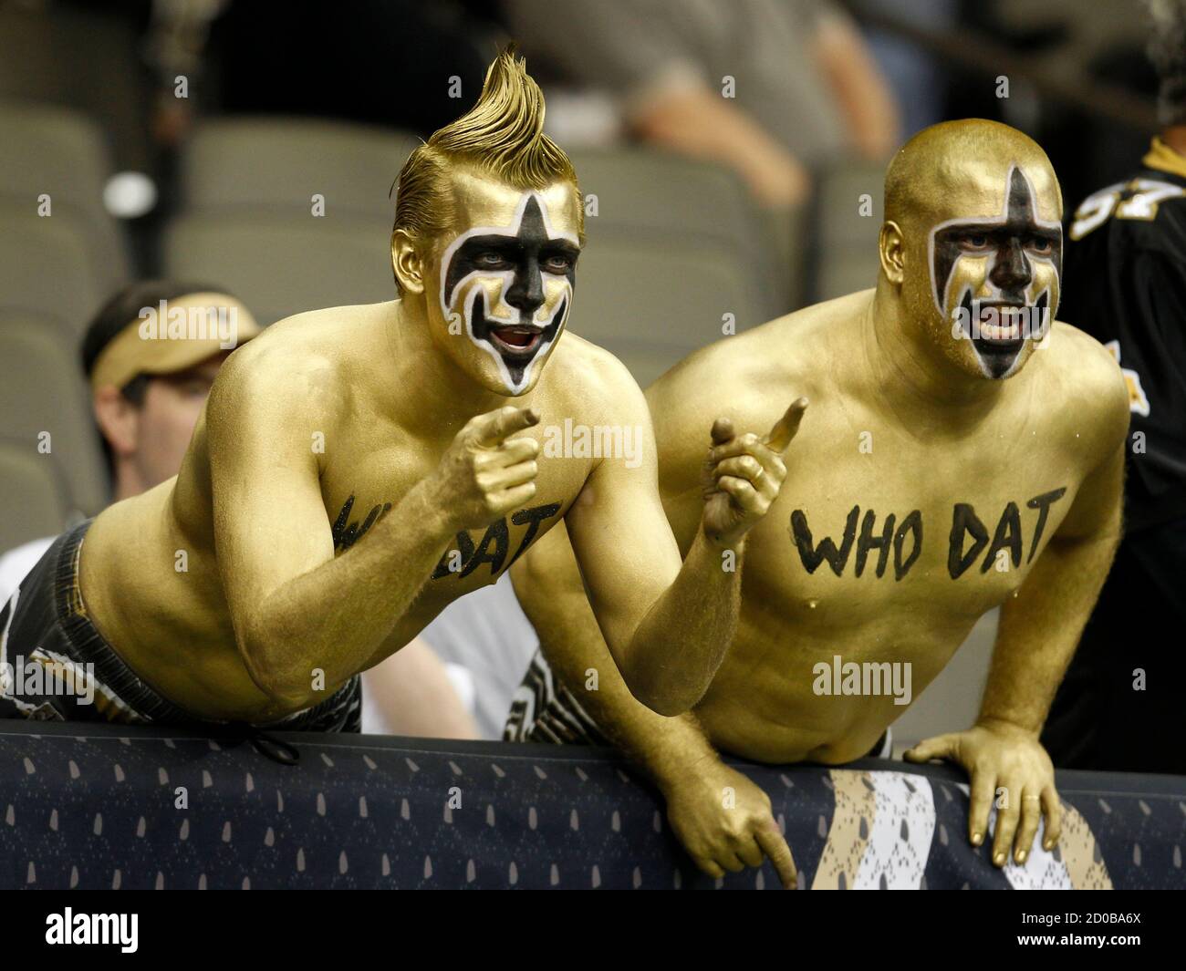 New Orleans Saints Fans Sport Body Paint Before The Nfl Nfc Wildcard Playoff Football Game Against The Detroit Lions In New Orleans Louisiana January 7 2012 Reuters Jeff Haynes United States Tags