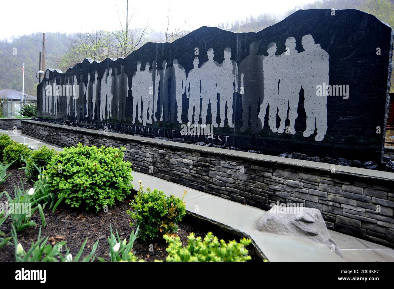 A Memorial To Honor The 29 West Virginian Coal Miners That Lost Their Lives In The Upper Big Branch Mining Disaster In 10 Is Seen Along Route 3 In The Small Town