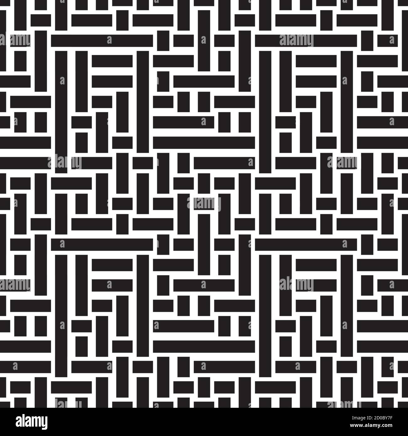 Seamless pattern with horizontal and vertical black bands Stock Vector