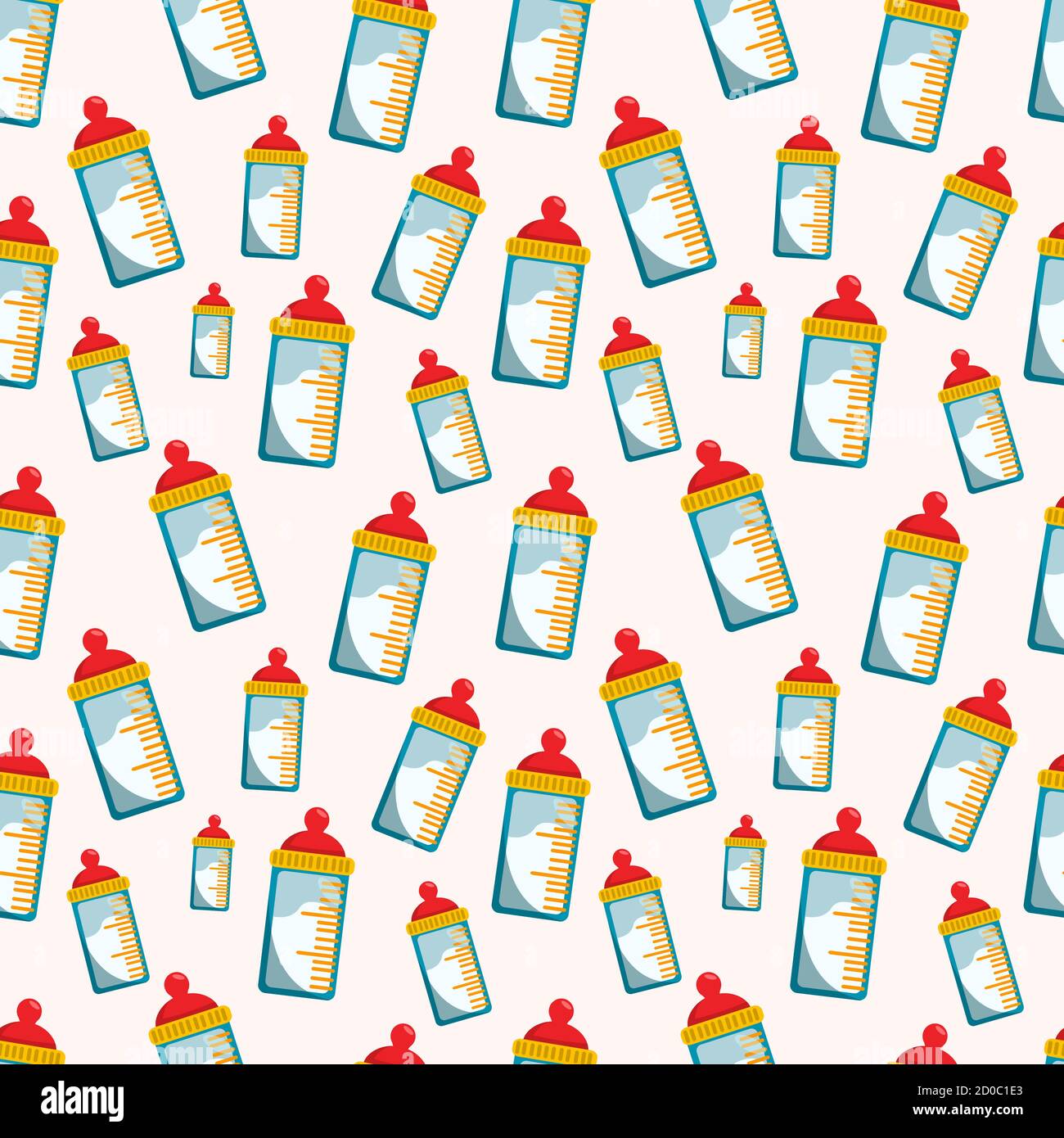 baby milk bottle seamless pattern vector illustration background Stock ...