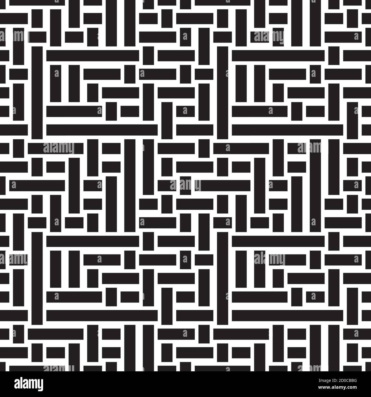 Seamless pattern with horizontal and vertical black bands Stock Vector