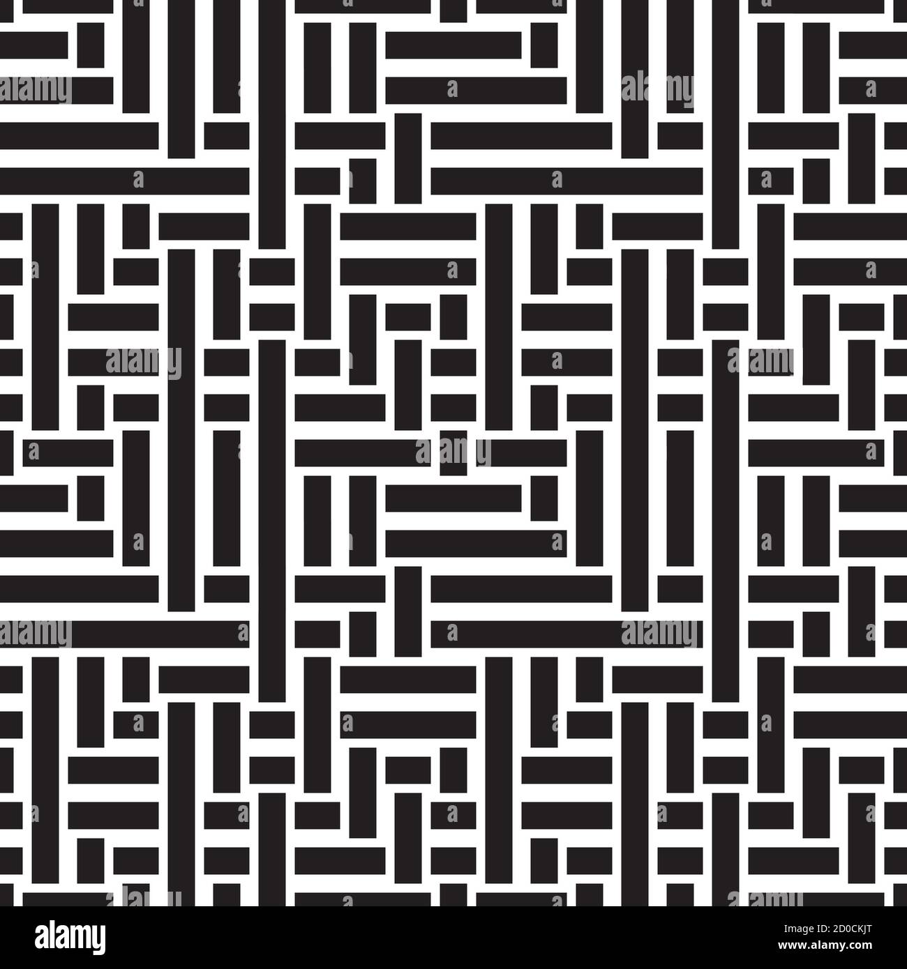Seamless pattern with horizontal and vertical black segments Stock Vector