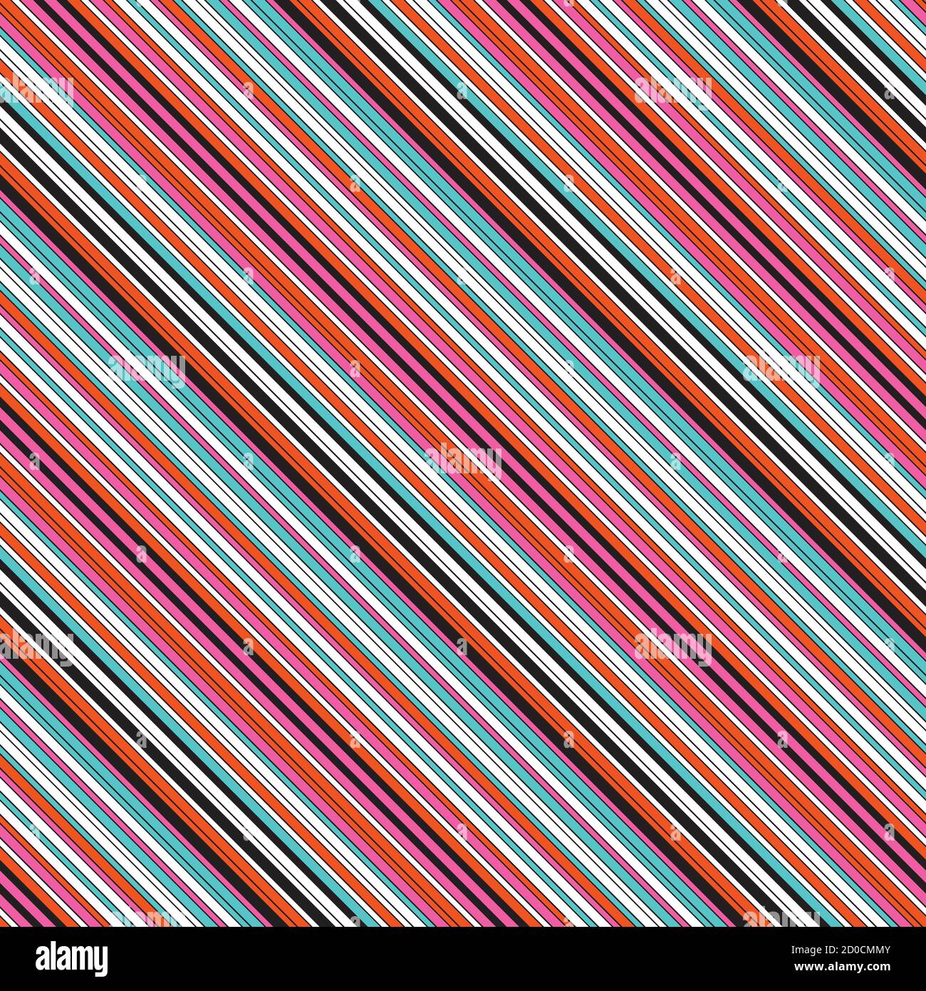 Seamless pattern with oblique colored lines Stock Vector