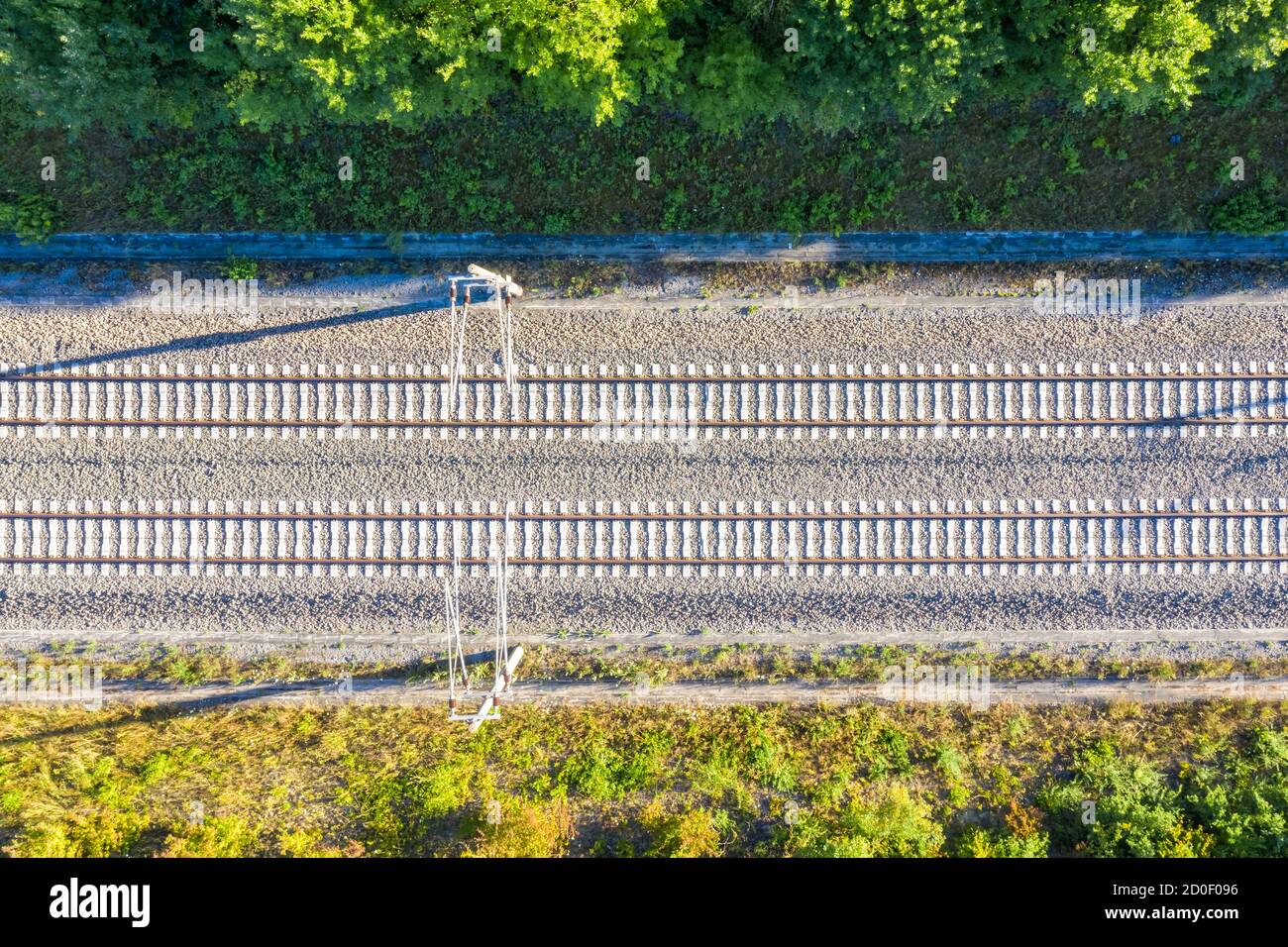 Aerial view railroad tracks train hires stock photography and images