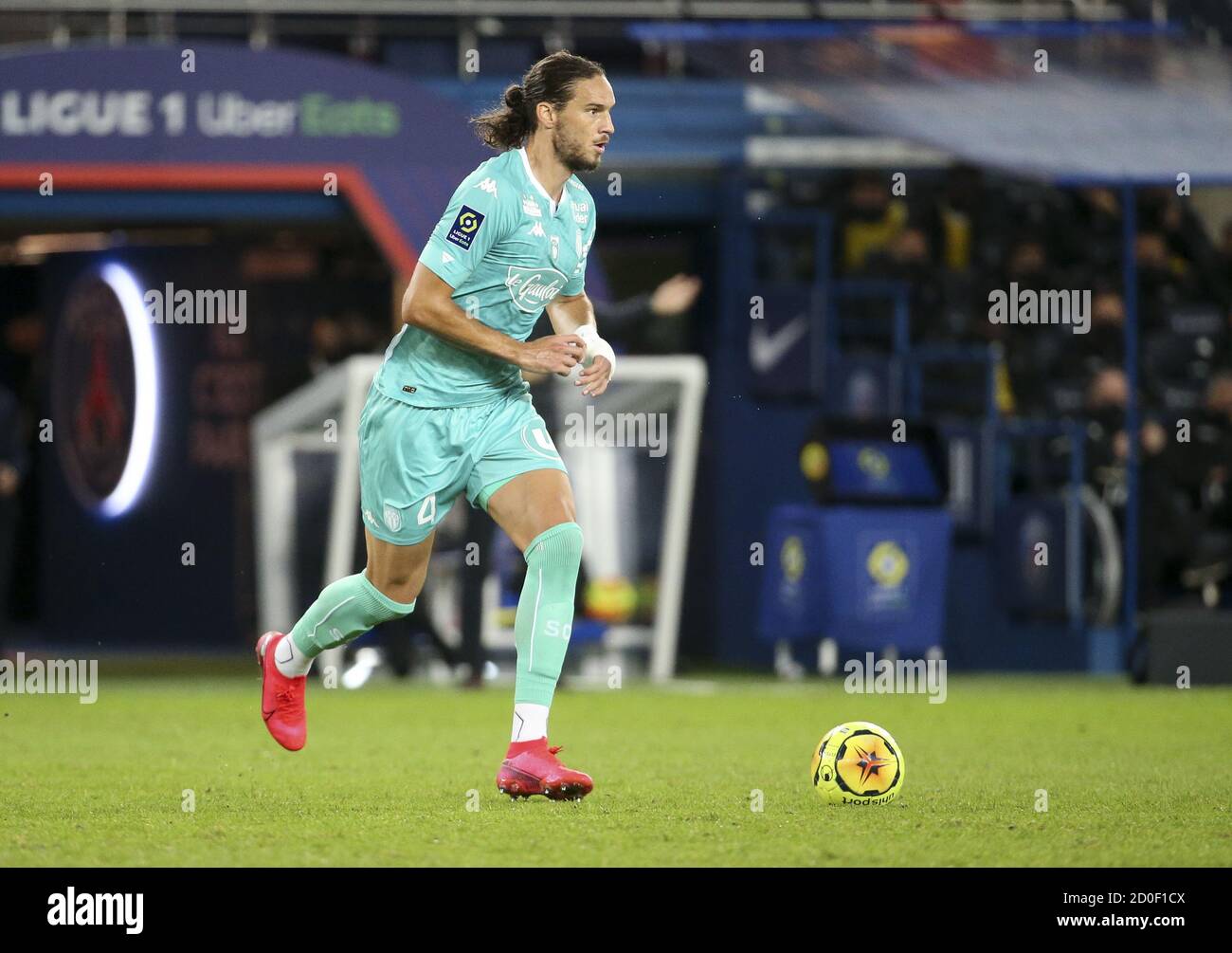 Mateo Pavlovic of Angers during the French championship Ligue 1 football match between Paris Saint-Germain (PSG) and SCO Angers on October 2, 2020 at Stock Photo