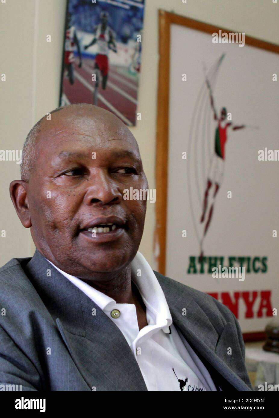 Kipchoge Keino The Chairman Of The Kenyan Olympic Committee Leaves After Addressing A News Conference In Kenya S Capital Nairobi May 23 2012 Athletics Kenya Ak Has Defended The Country S Athletes Against Doping