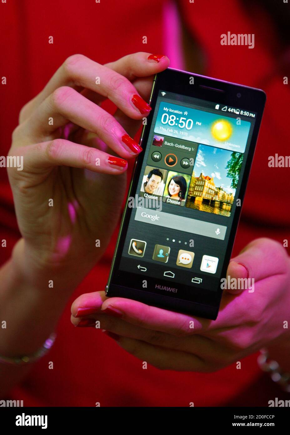 https www alamy com a model presents the huawei ascend p6 android based smartphone during their launch at the communicasia communication and information technology exhibition in singapore june 19 2013 the smartphone is the worlds slimmest featuring a 47 inch high definition in cell display and weighs approximately 120g according to press release reutersedgar su singapore tags science technology business telecoms image378967142 html