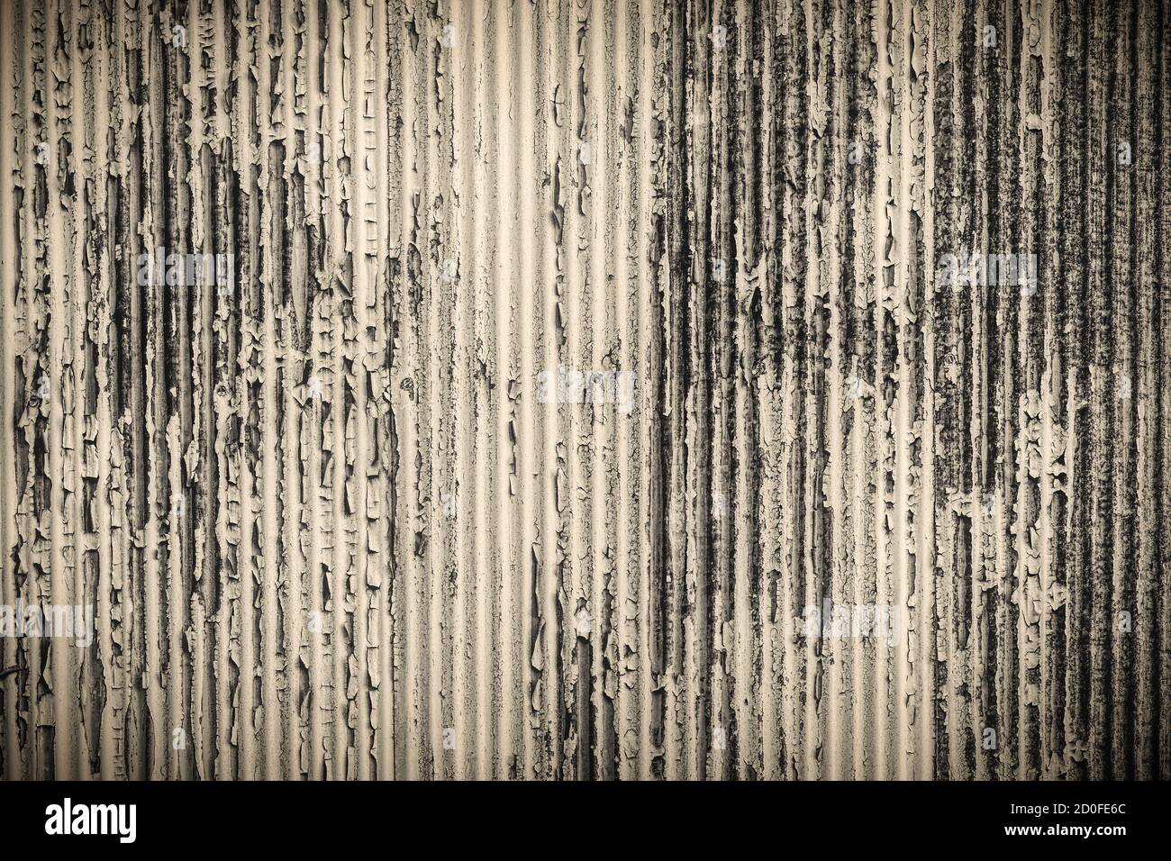 old roofing iron which the surface is flaking and damaged Stock Photo
