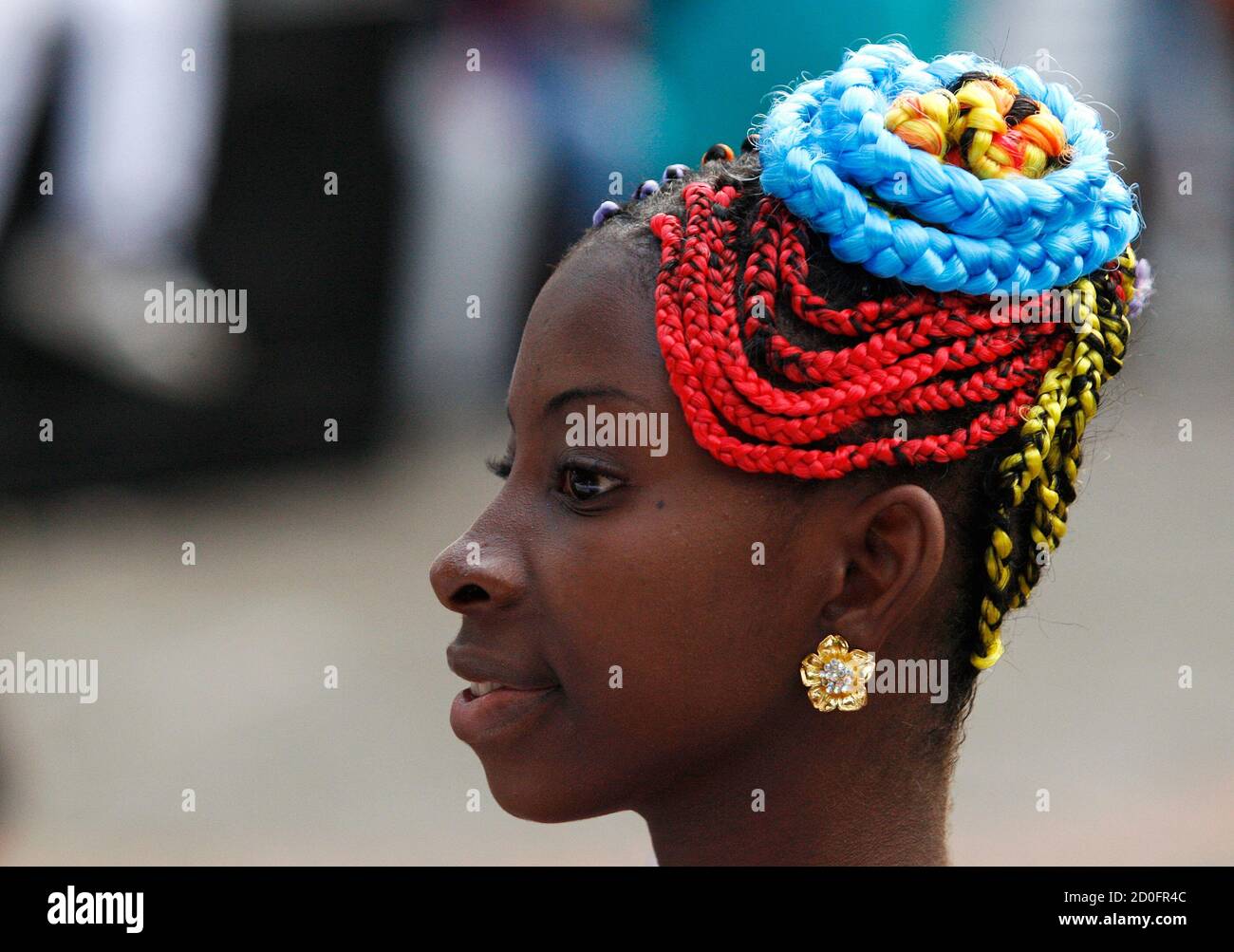 A woman presents an African-Colombian hairstyle during the Afro-Hairstyles VIII Competition in Cali May 27, 2012. REUTERS/Jaime Saldarriaga (COLOMBIA - Tags: SOCIETY Stock Photo - Alamy A woman presents an African-Colombian hairstyle during the Afro-Hairstyles VIII Competition in Cali May 27, 2012. REUTERS/Jaime Saldarriaga (COLOMBIA - Tags: SOCIETY Stock Photo - Alamy