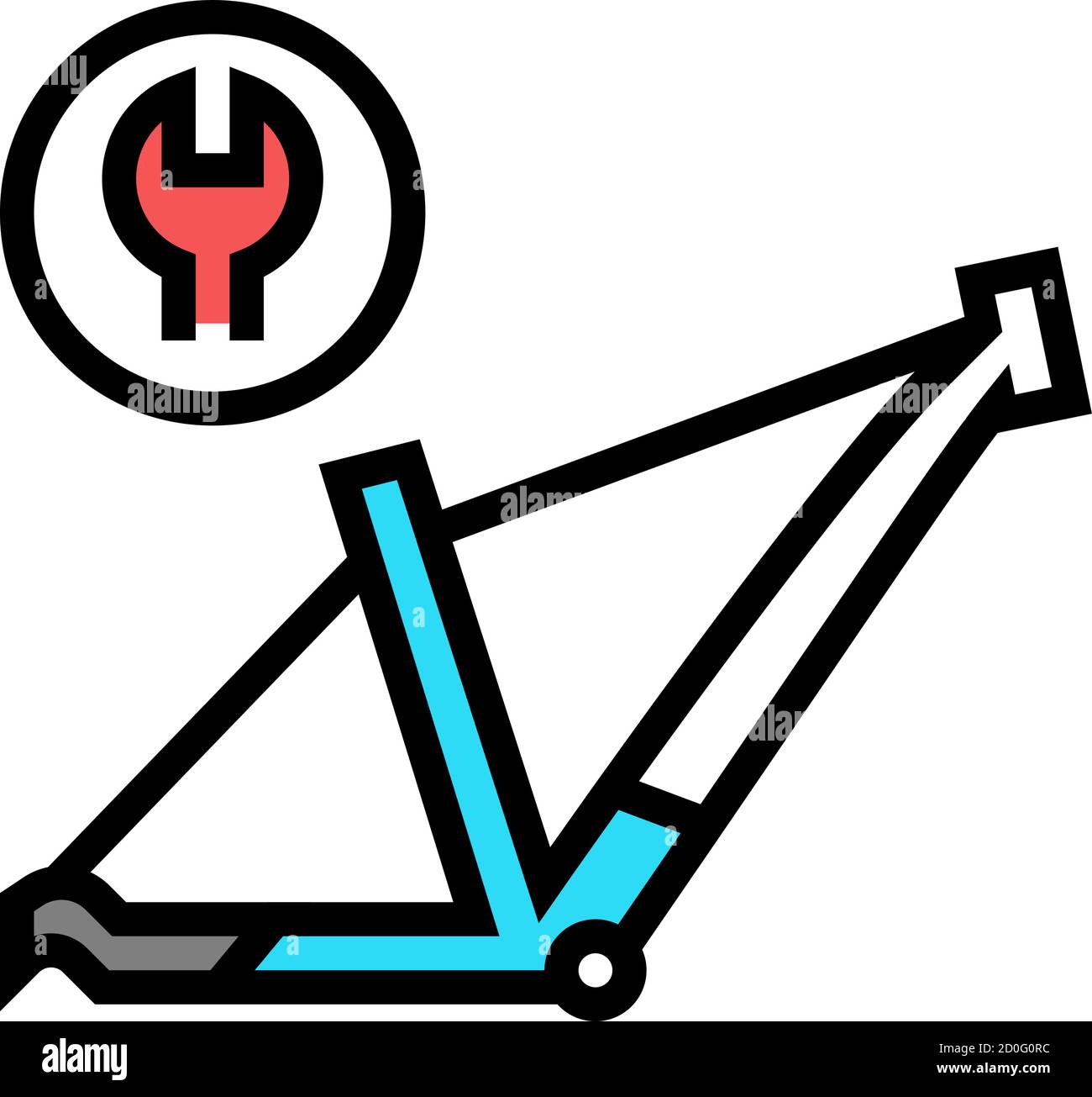 bicycle frame repair color icon vector illustration Stock Vector Image ...