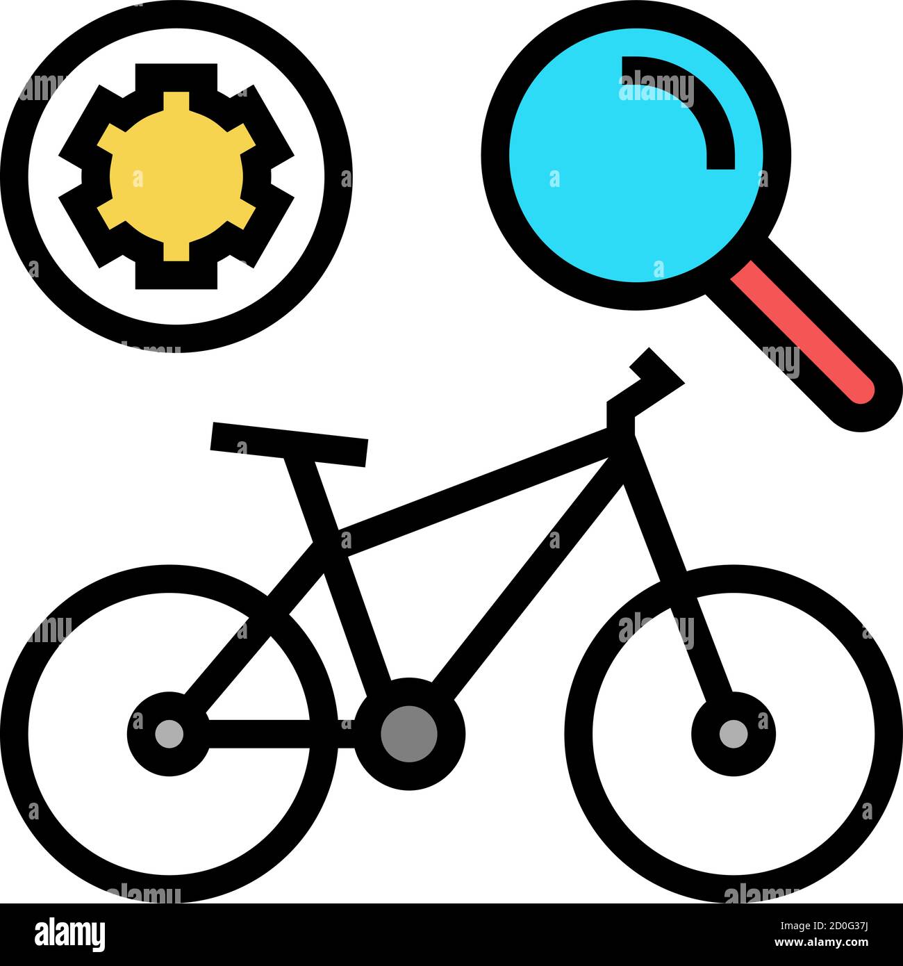 complex bike maintenance color icon vector illustration Stock Vector ...