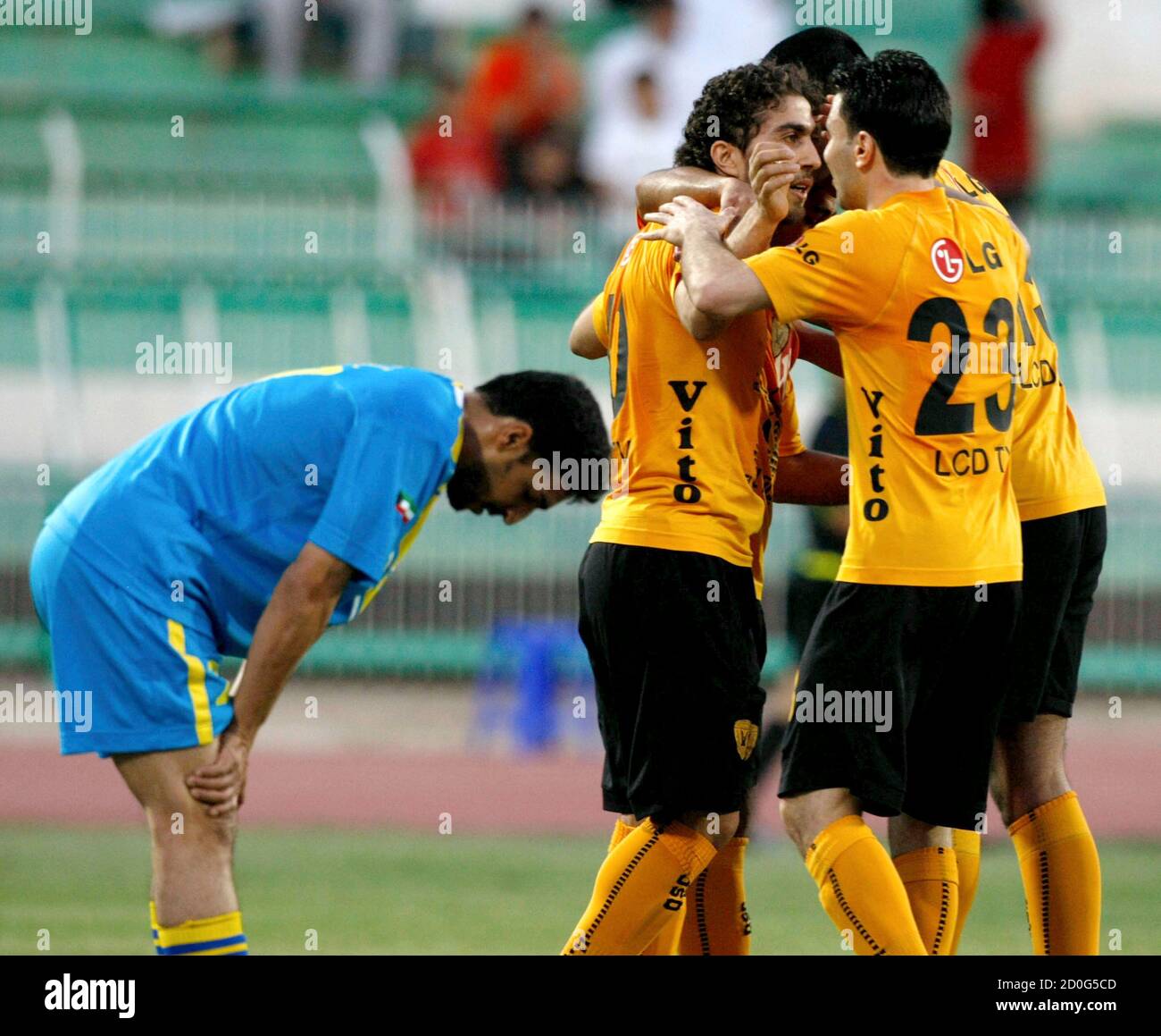 Al qadsia players celebrate goal hires stock photography and images