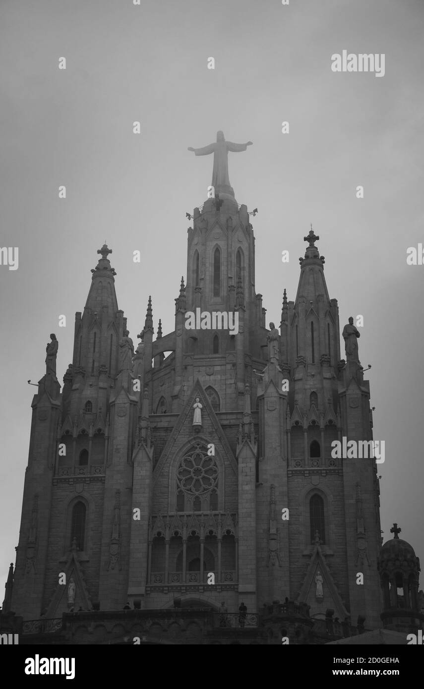 Church of the Sacred heart of Jesus in Barcelona in Spain Stock Photo