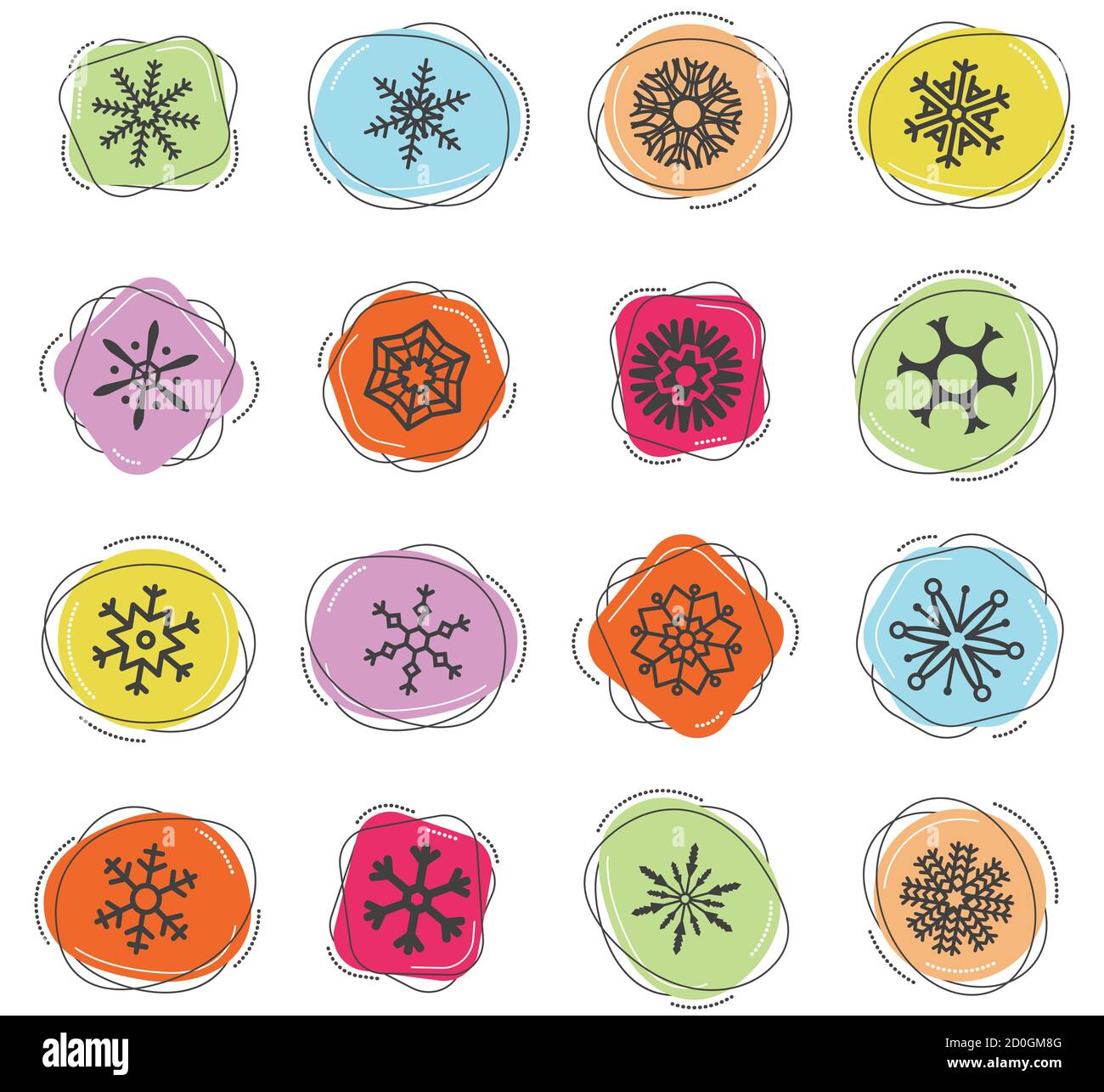 set of vector snowflakes Stock Vector Image & Art - Alamy