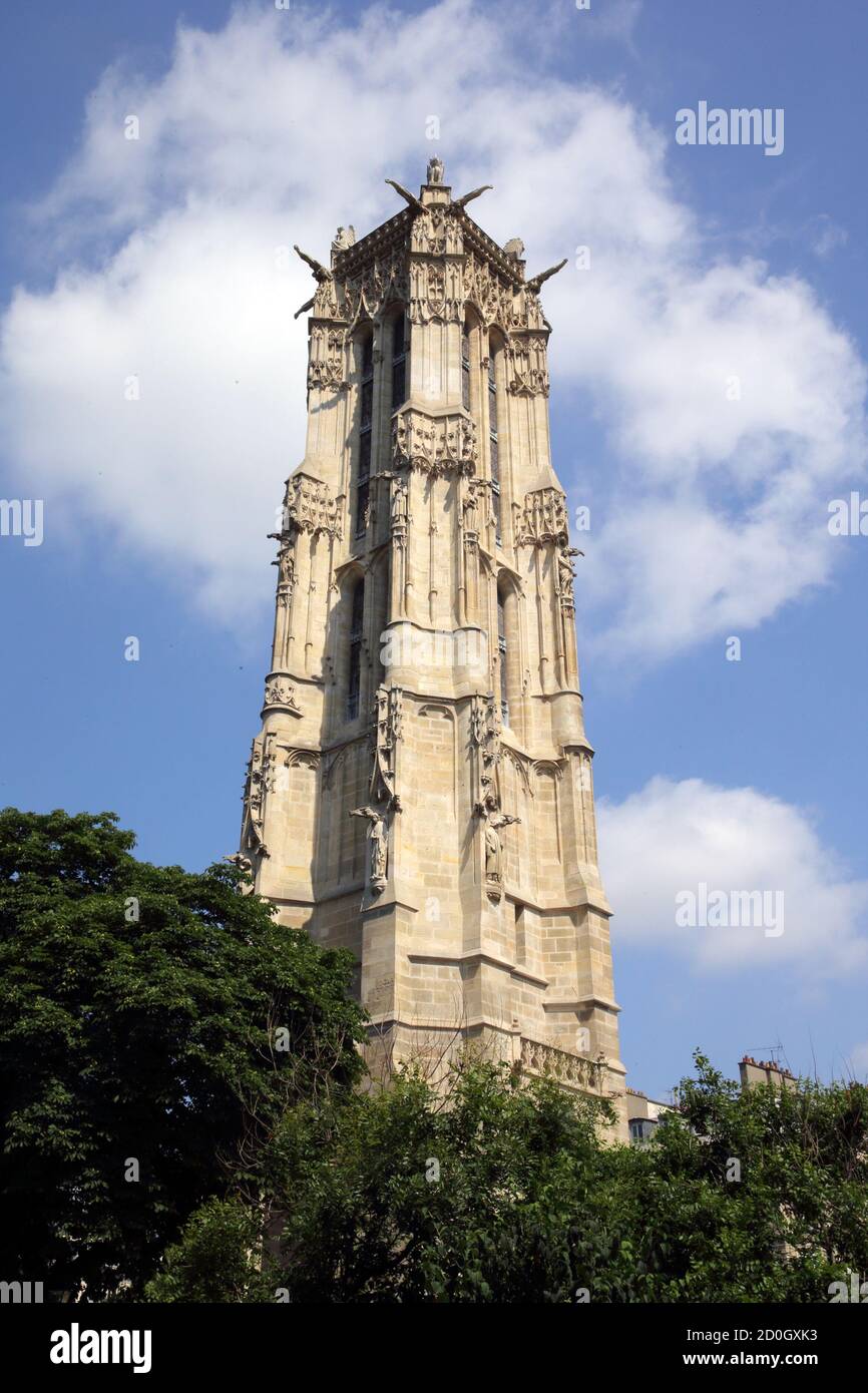 General view of the Tour Saint-Jacques in Paris July 5, 2013. It's not for  the short of breath or those weak in the knees, but the dizzying 360-degree  vista of Paris from