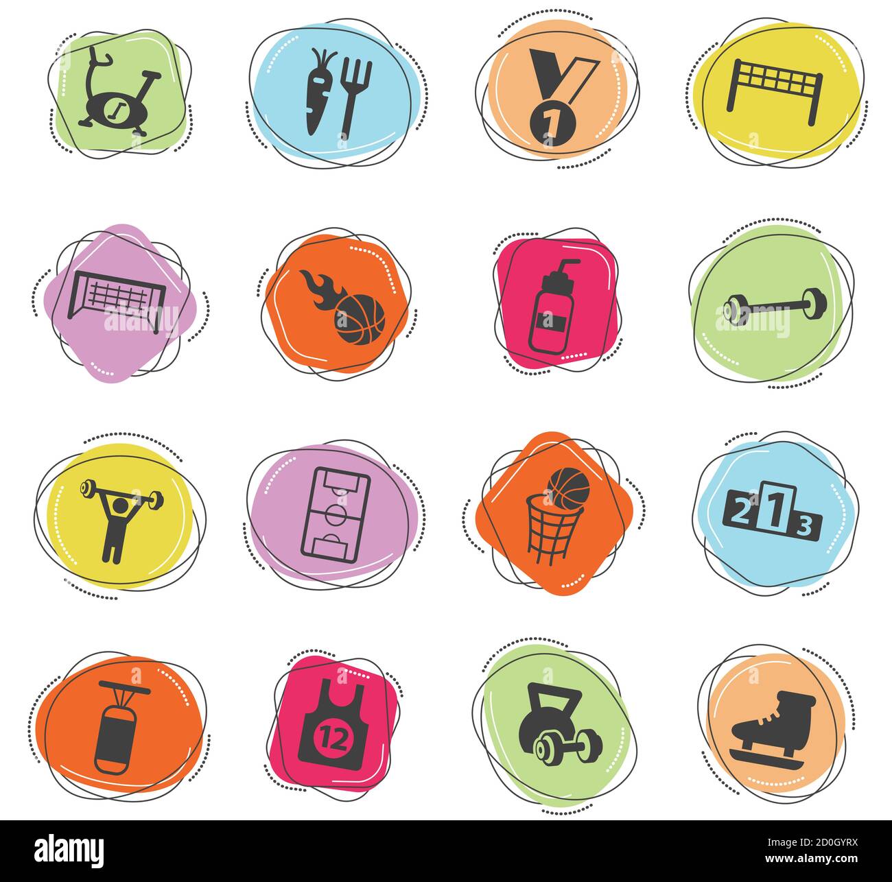 sport icon set Stock Vector