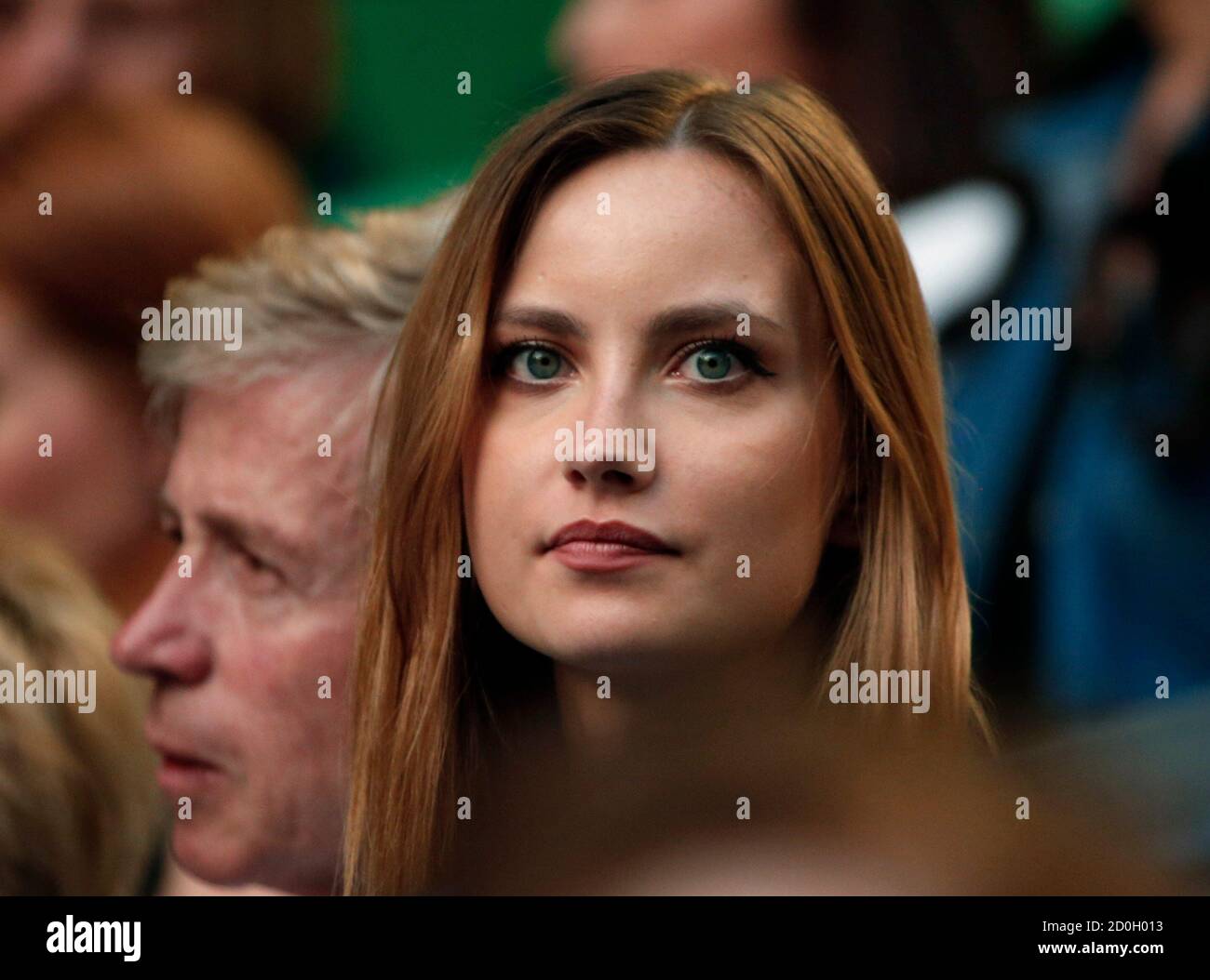 Ester Satorova, girlfriend of Tomas Berdych, during the Mens Singles  quarter final match on day five of the BNP Paribas Masters at Hotel Accor  Arena Bercy on November 4, 2016 in Paris,