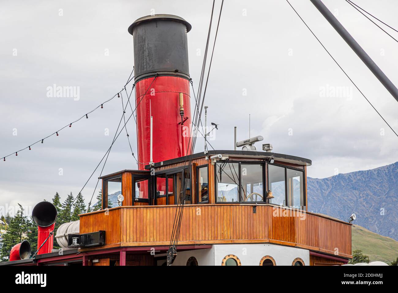 Edwardian twin screw steamer TSS Earnslaw plying the waters of Lake