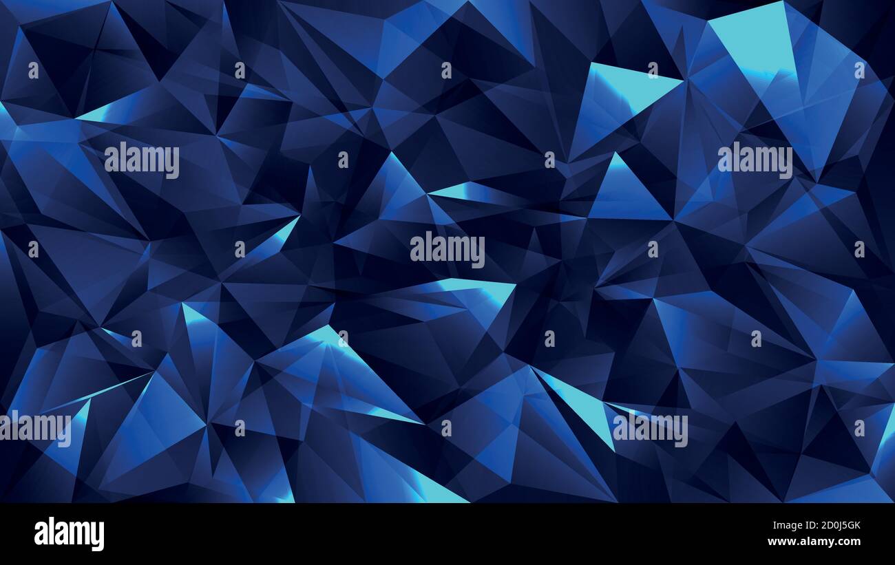 Dark blue and bright polygon abstract pattern Stock Vector
