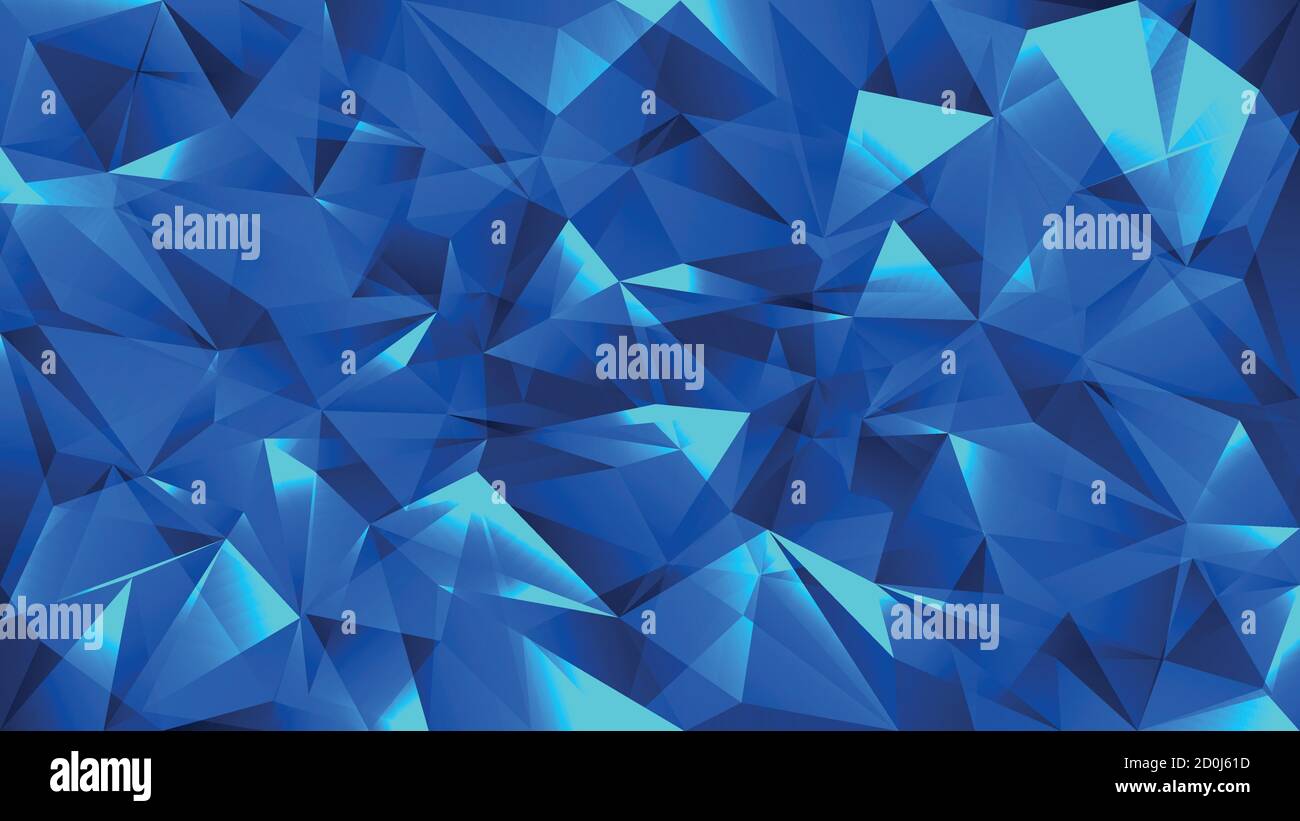 Dark blue and bright polygon abstract pattern Stock Vector