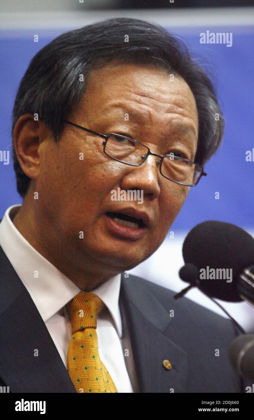 U.N. mission chief to Ivory Coast Y.J. Choi speaks during a ...