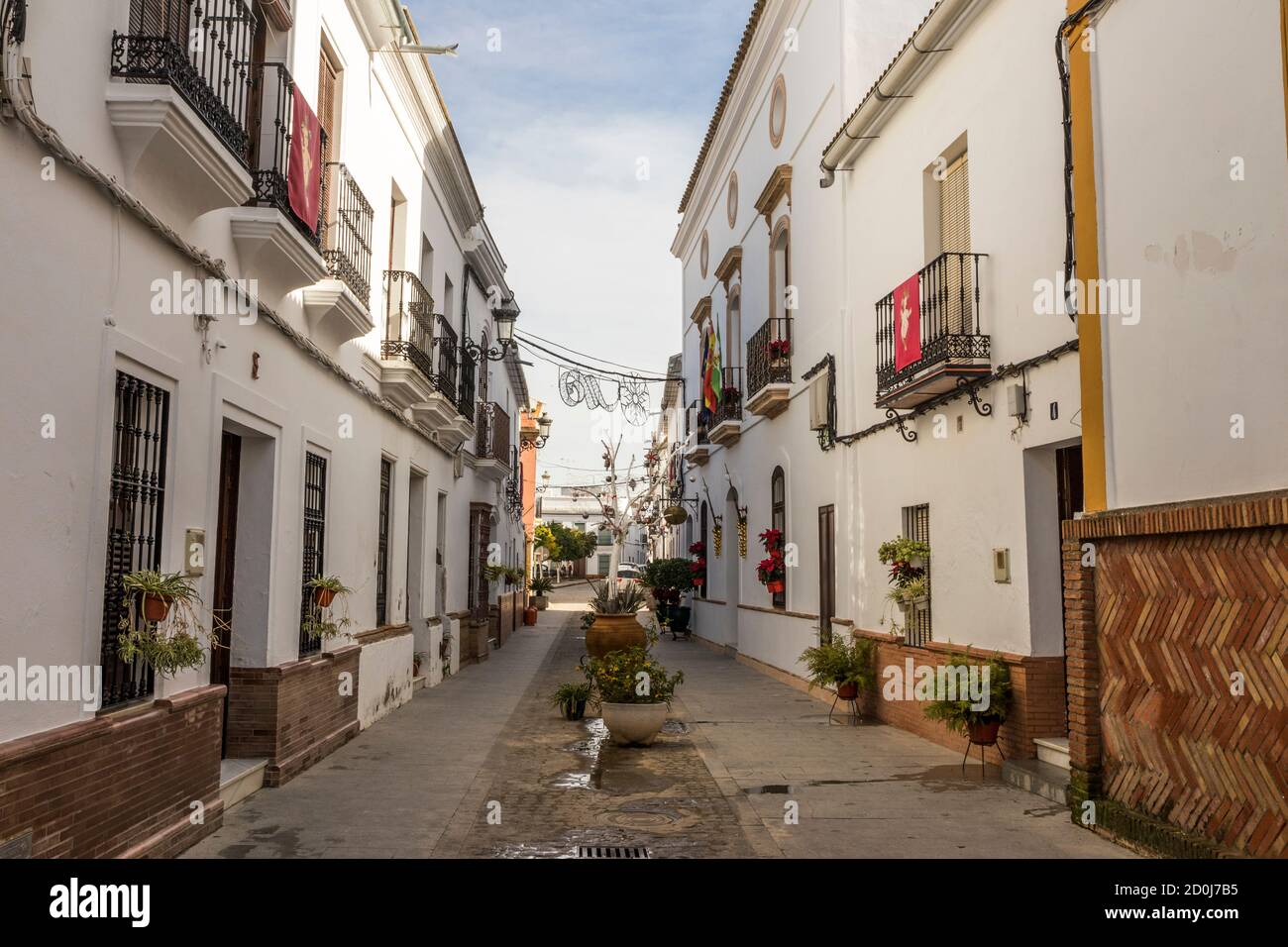 La Puebla de los Infantes, Spain, a town in the Northern mountain range of the province of Sevilla in Andalucia Stock Photo