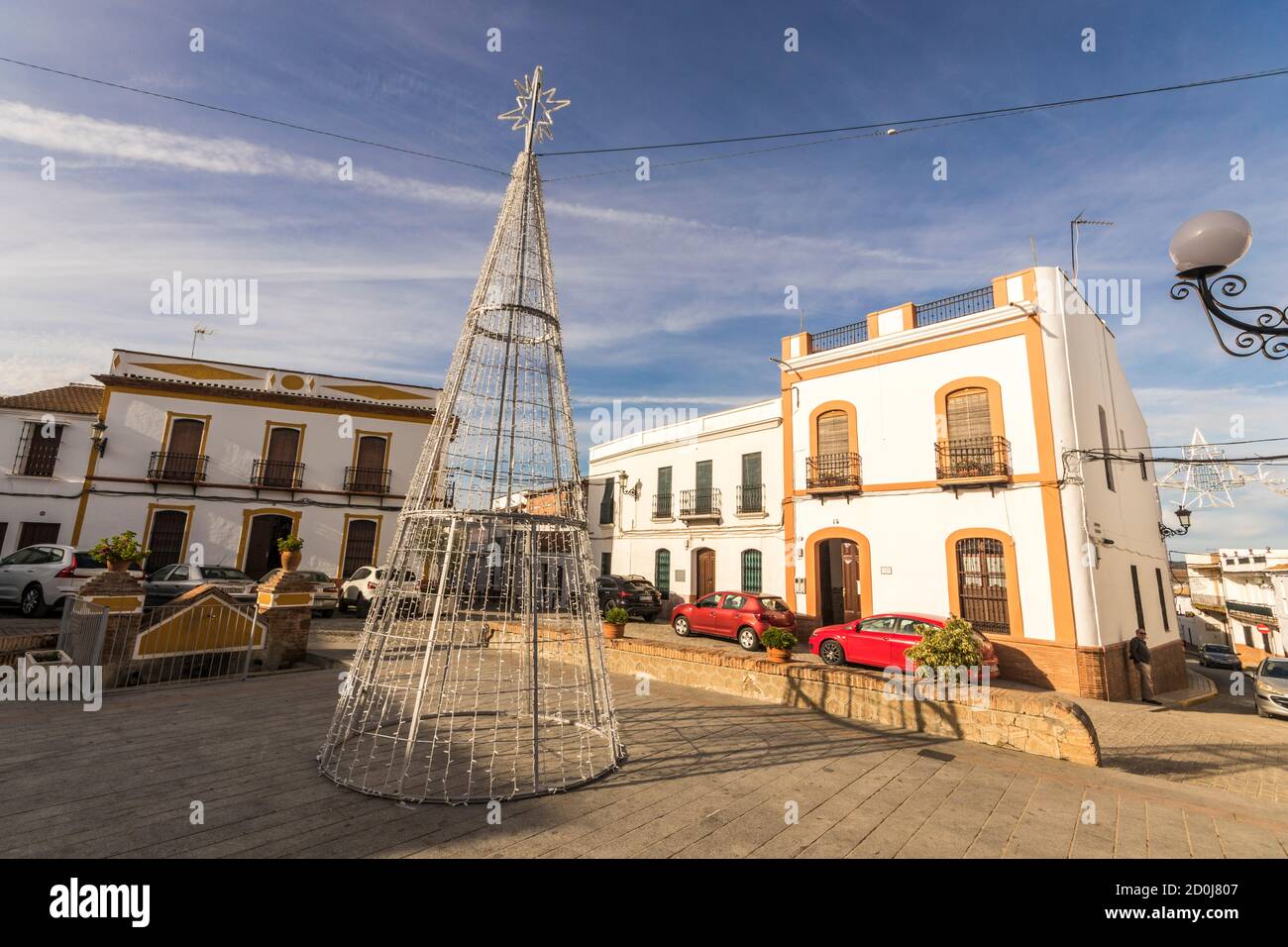 La Puebla de los Infantes, Spain, a town in the Northern mountain range of the province of Sevilla in Andalucia Stock Photo