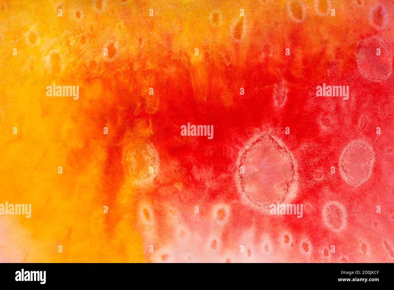 orange color watercolor painted background texture Stock Photo