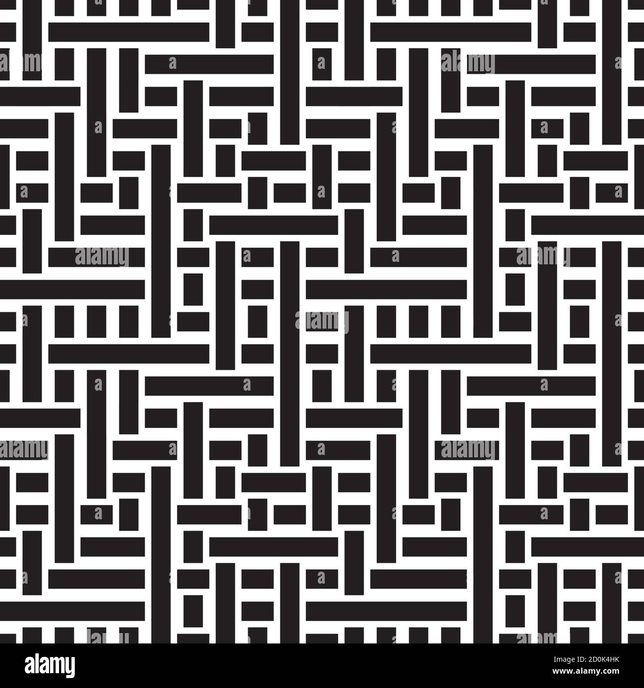 Seamless pattern with horizontal and vertical black bands Stock Vector