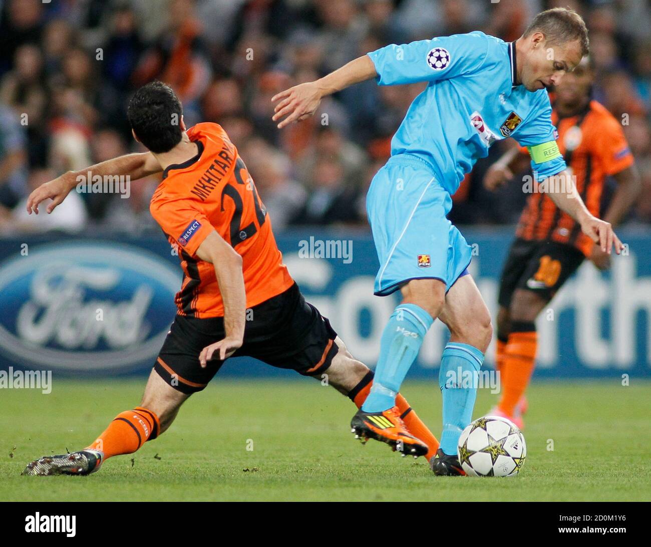 picture Henrik Damsgaard Fodbold https www alamy com shakhtar donetsks henrik mkhitaryan l struggles for the ball with nordsjaellands nicolai stokholm during their champions league soccer match at the donbass arena in donetsk september 19 2012 reutersgleb garanich ukraine tags sport soccer image379068682 html