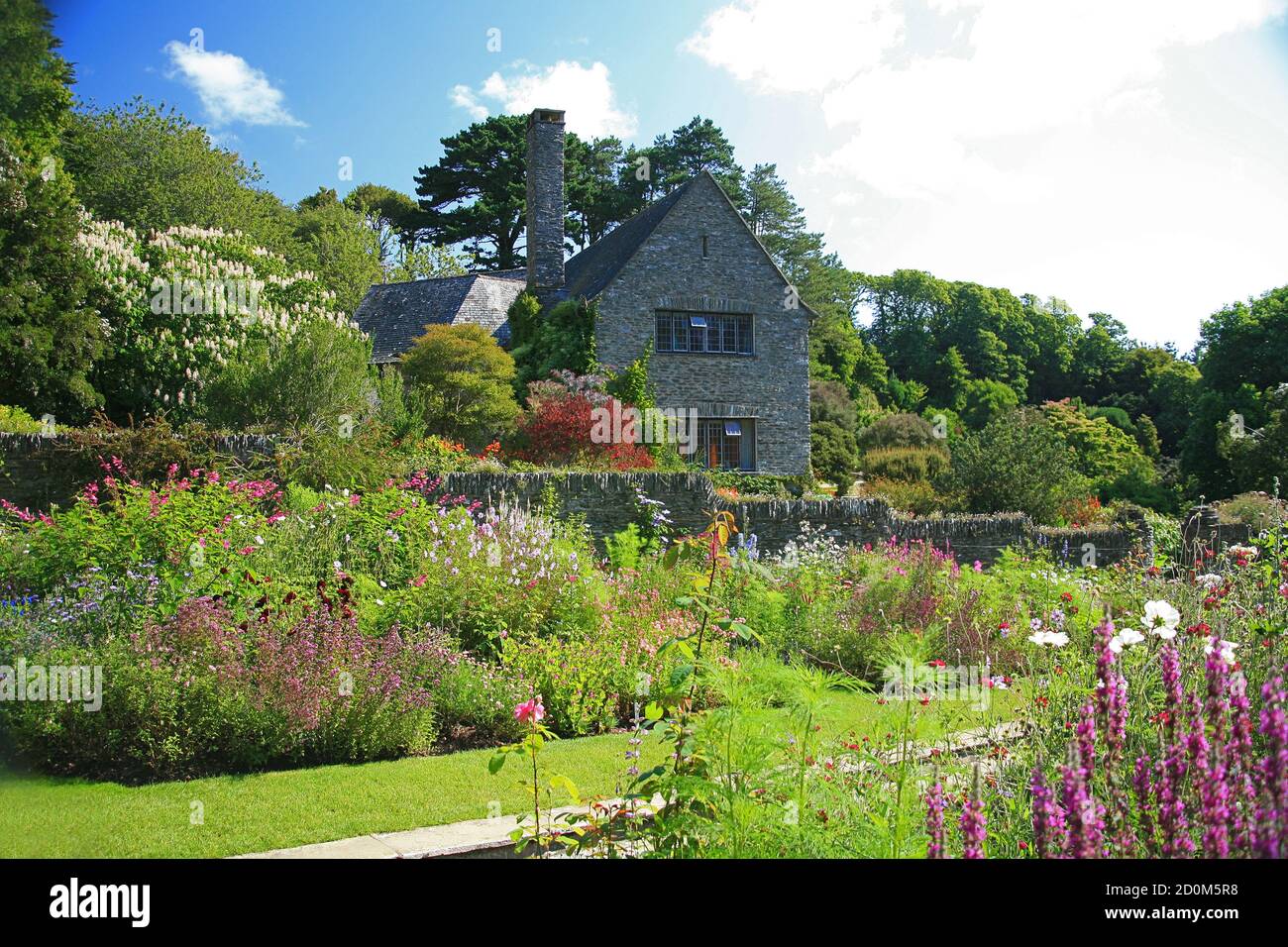 Herbaceous borders, the Rill Garden, Coleton Fishacre House, an Arts ...