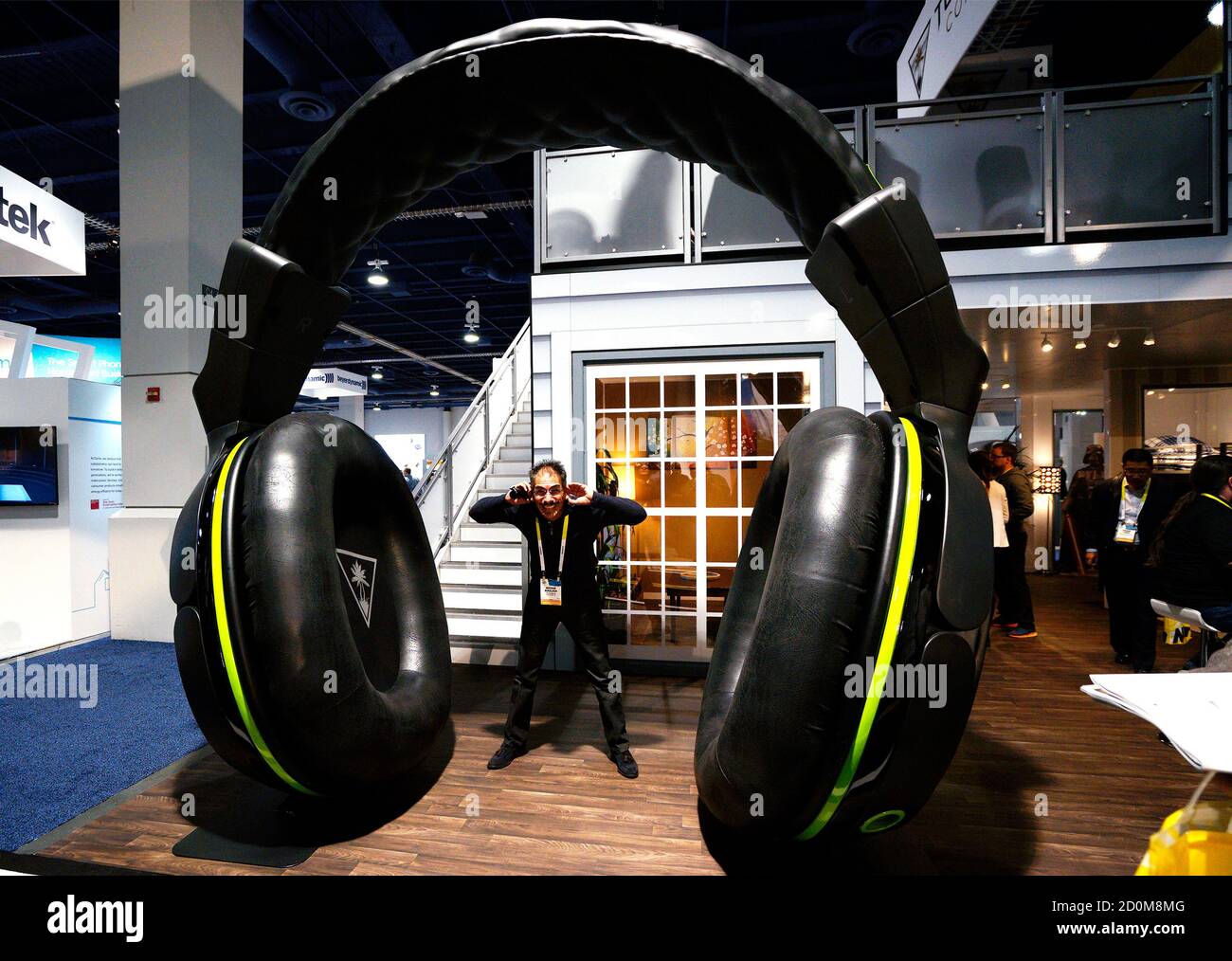 Giant headphones hi-res stock 
