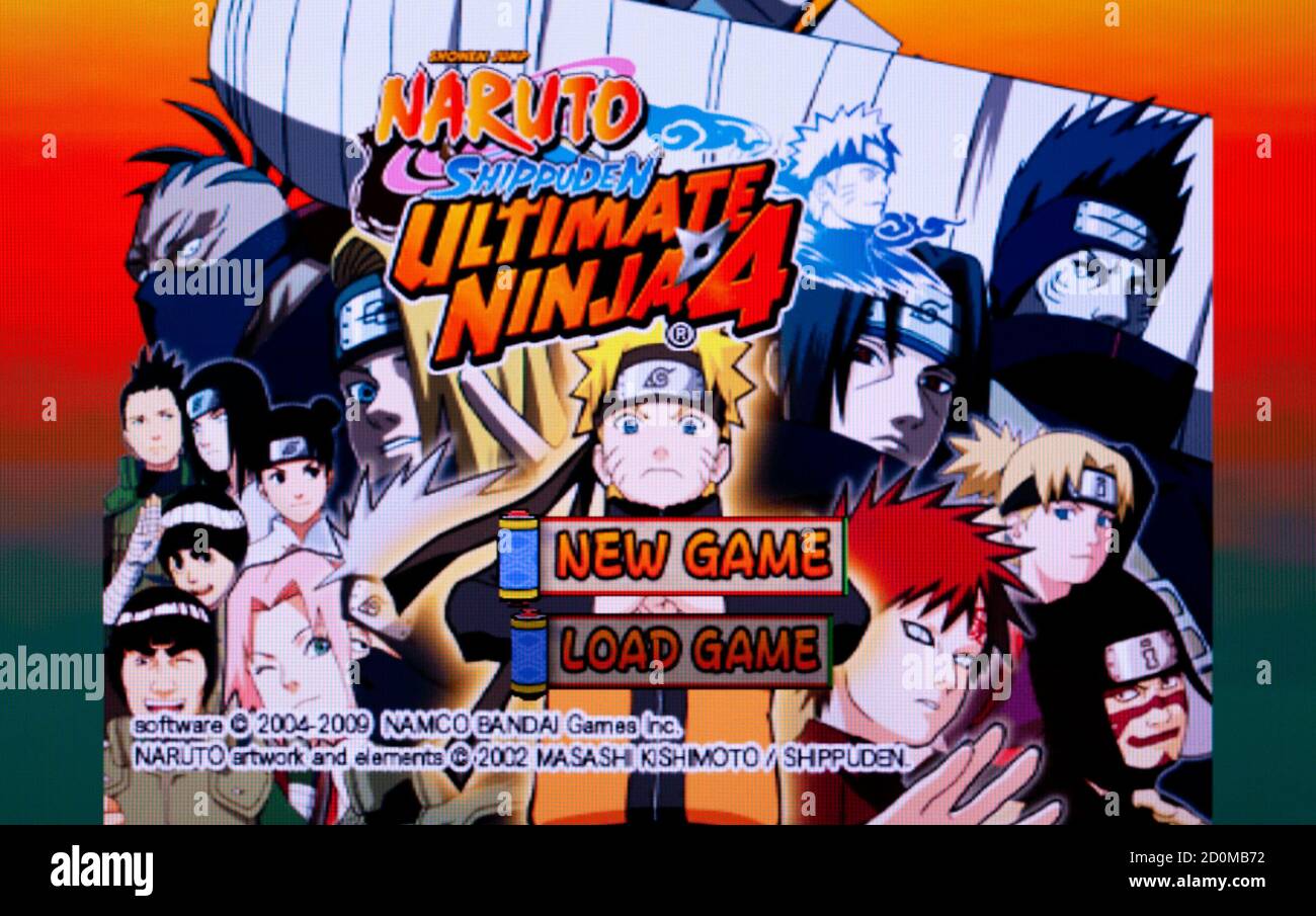 Naruto Ultimate Ninja 4 - Sony Playstation 2 PS2 - Editorial use only Stock Photo